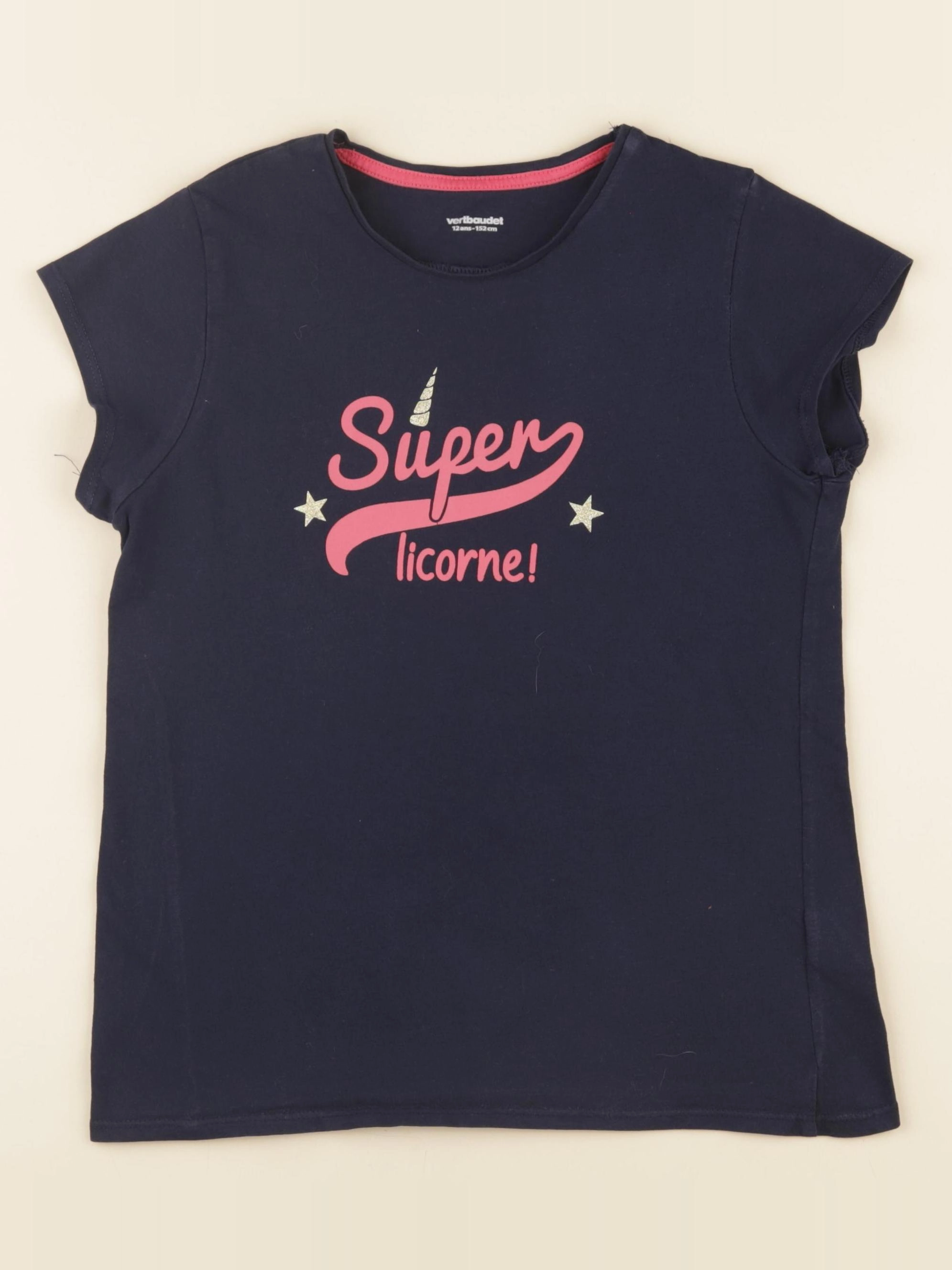 Vertbaudet - tee-shirt bleu - 12 ans