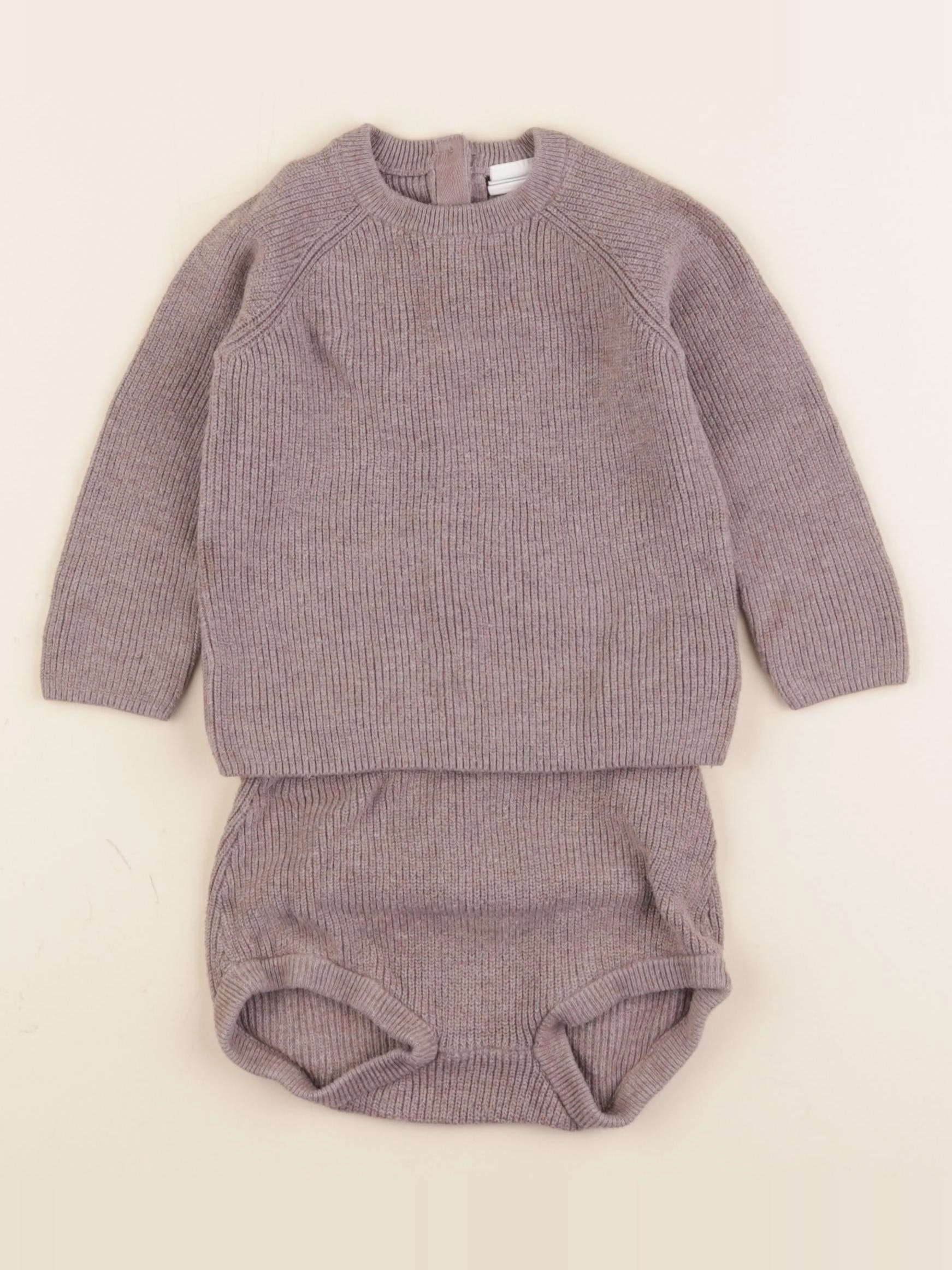 H&M - ensemble marron - 9/12 mois