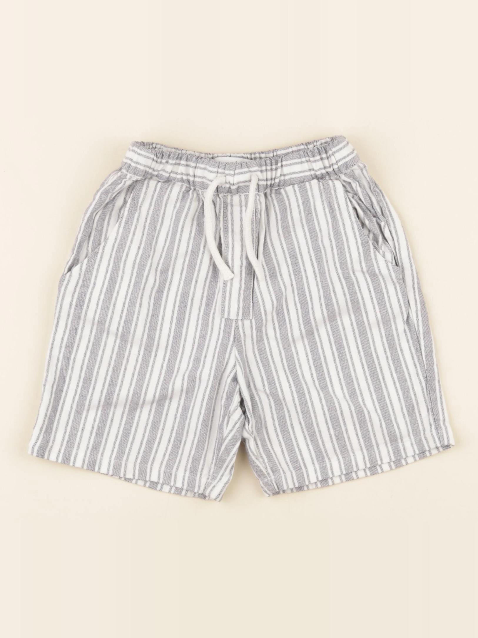 Zara - short blanc, bleu - 2/3 ans