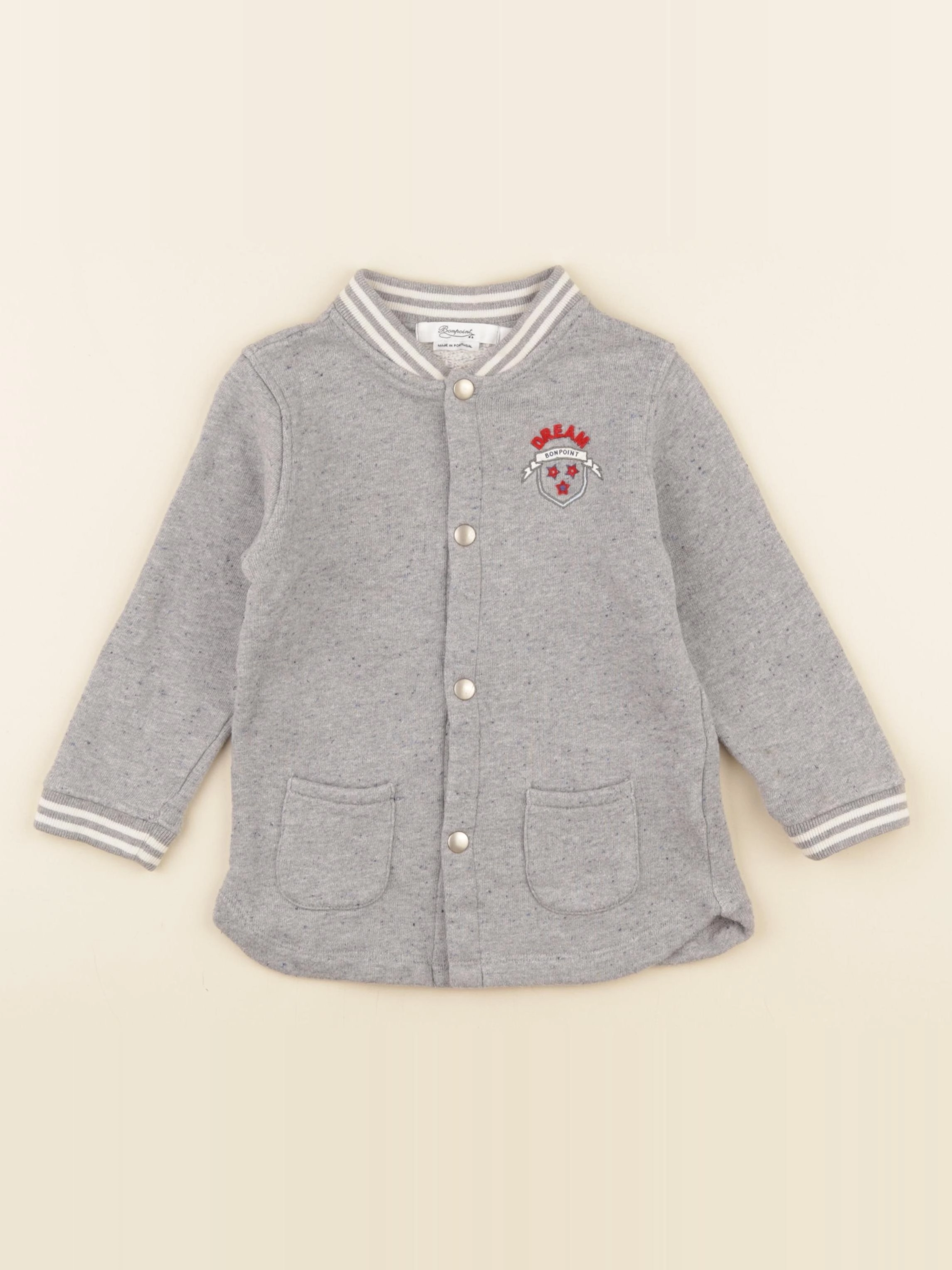 Bonpoint - gilet gris - 3 ans