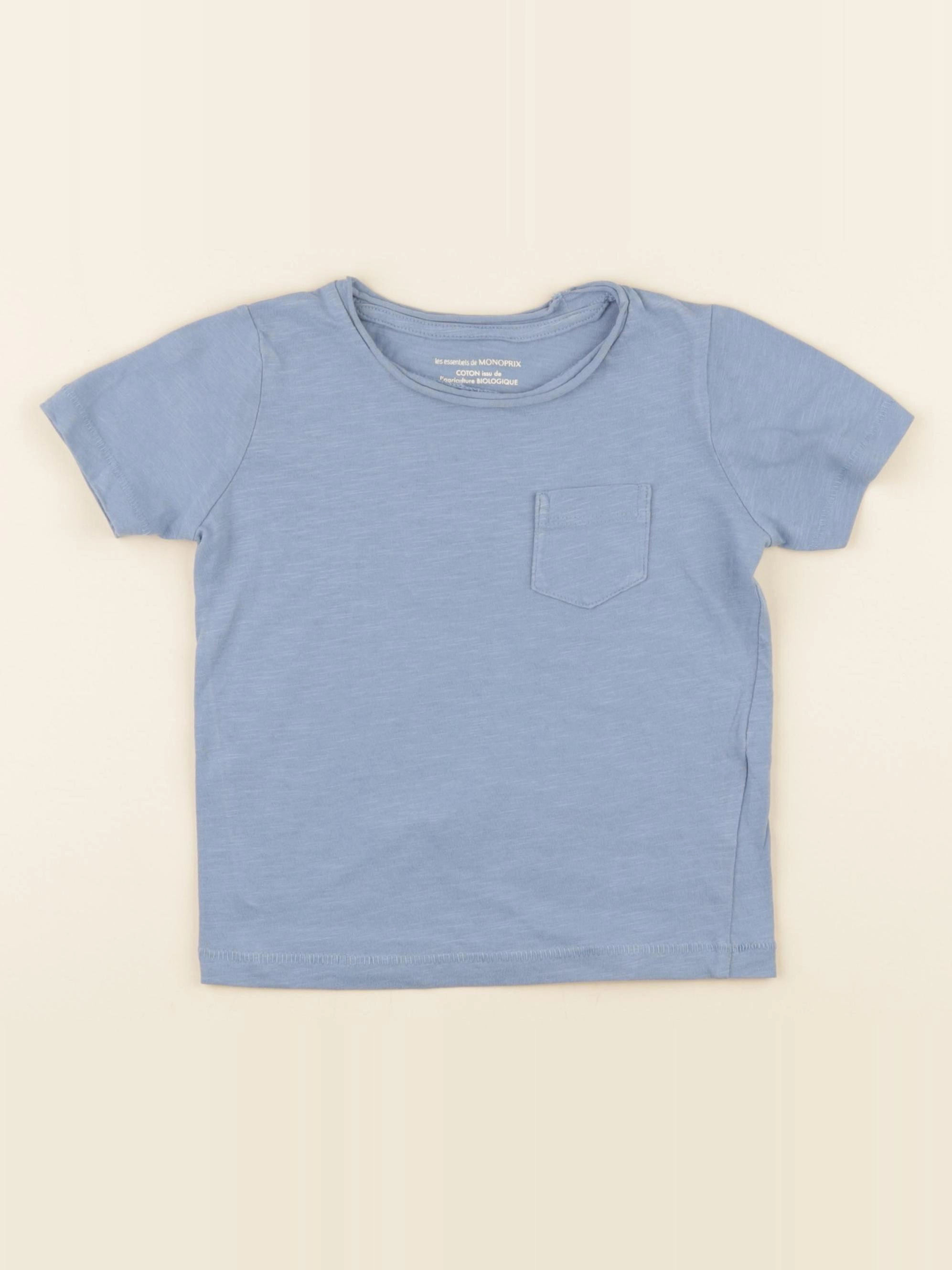 Monoprix - tee-shirt bleu - 3 ans