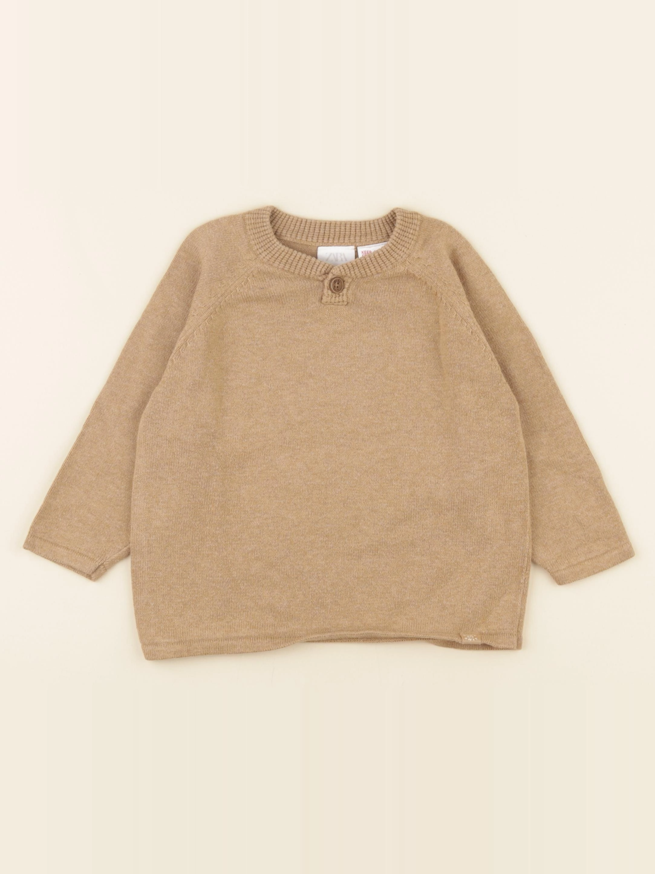 Zara - pull marron - 18/24 mois