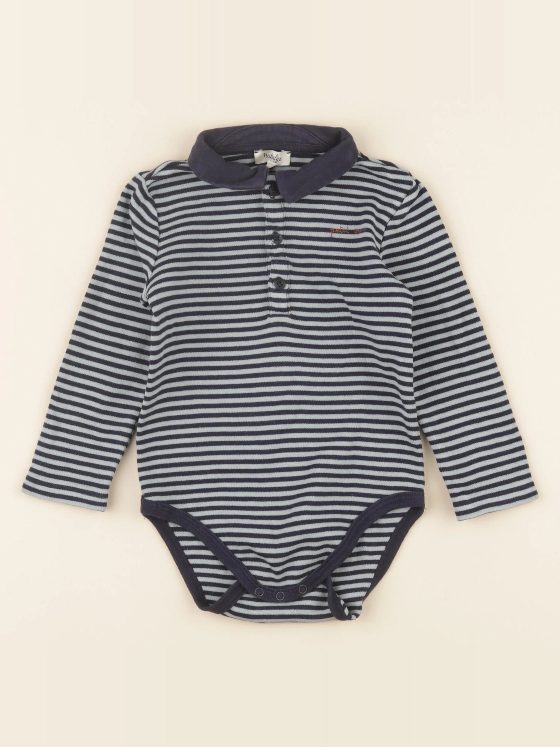 Natalys - body à col bleu - 24 mois