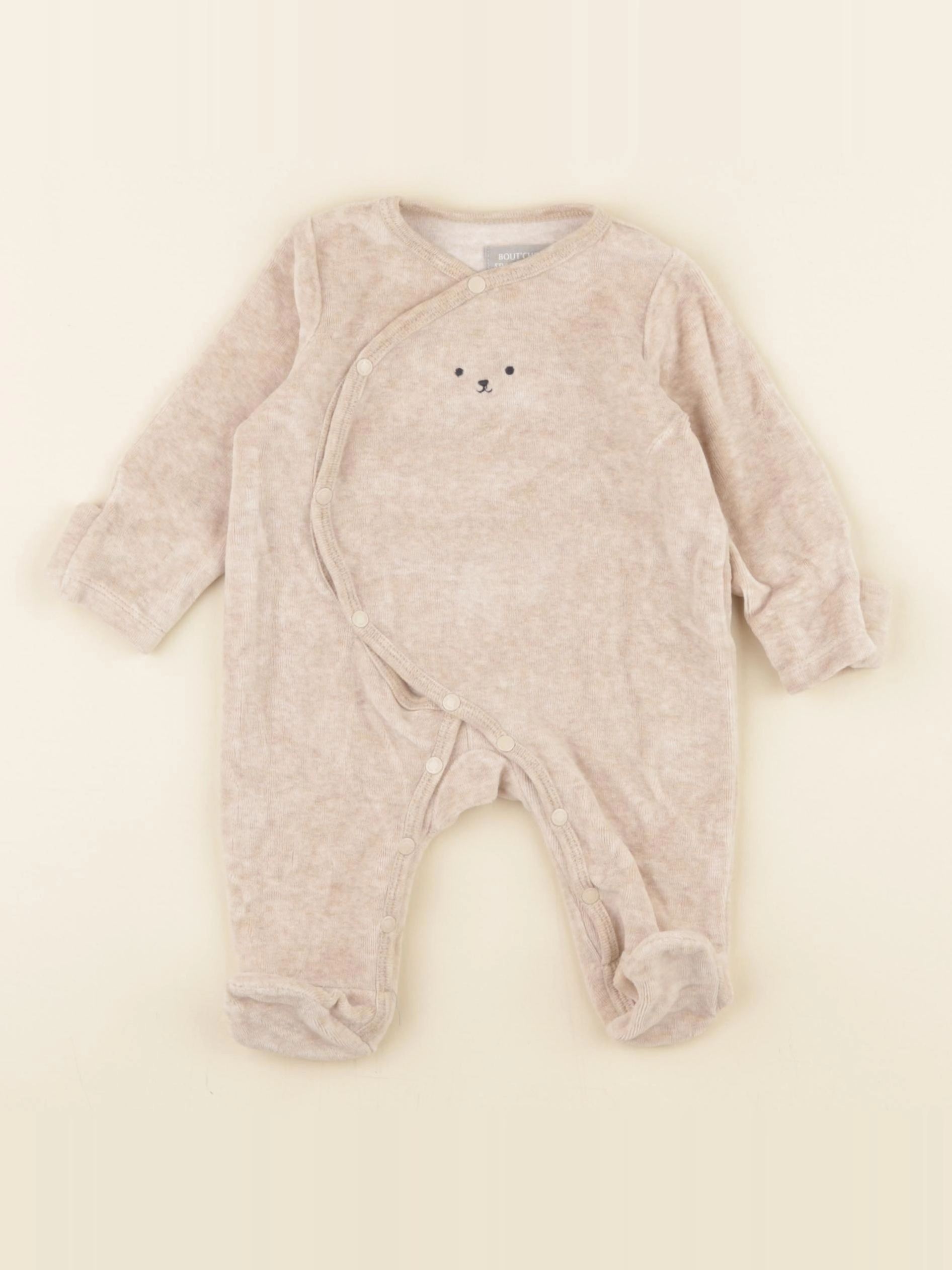 Boutchou - pyjama velours marron - 1 mois