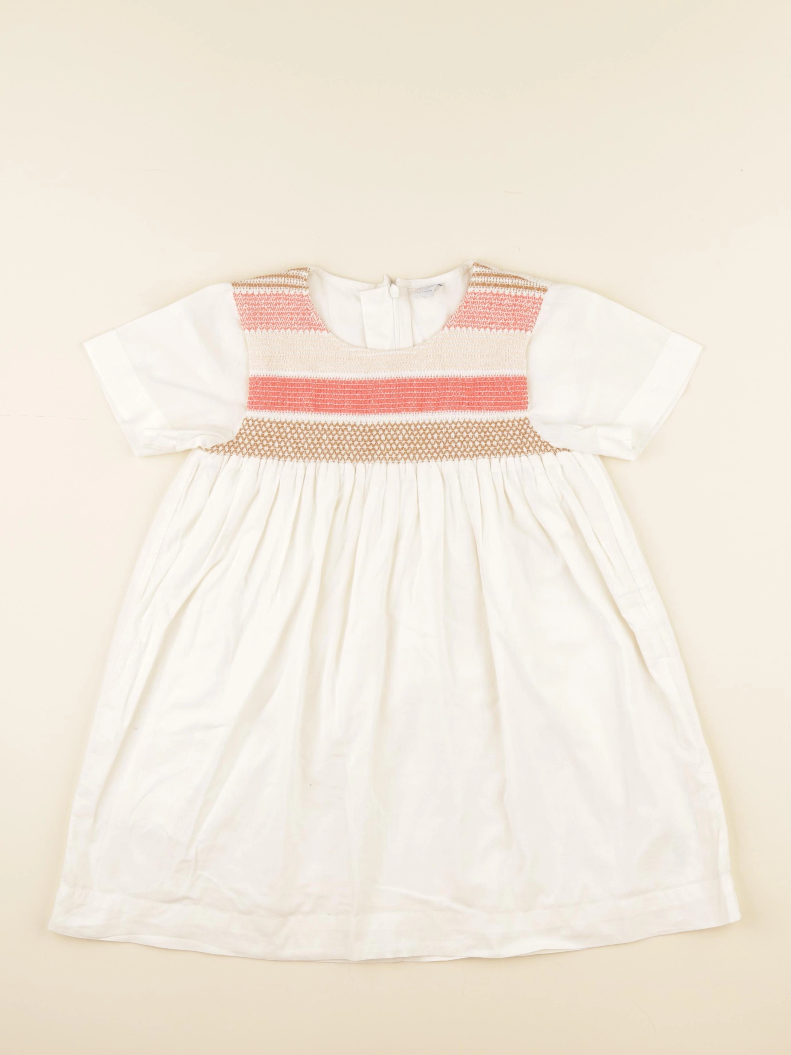 Petit Bateau - robe blanc - 6 ans