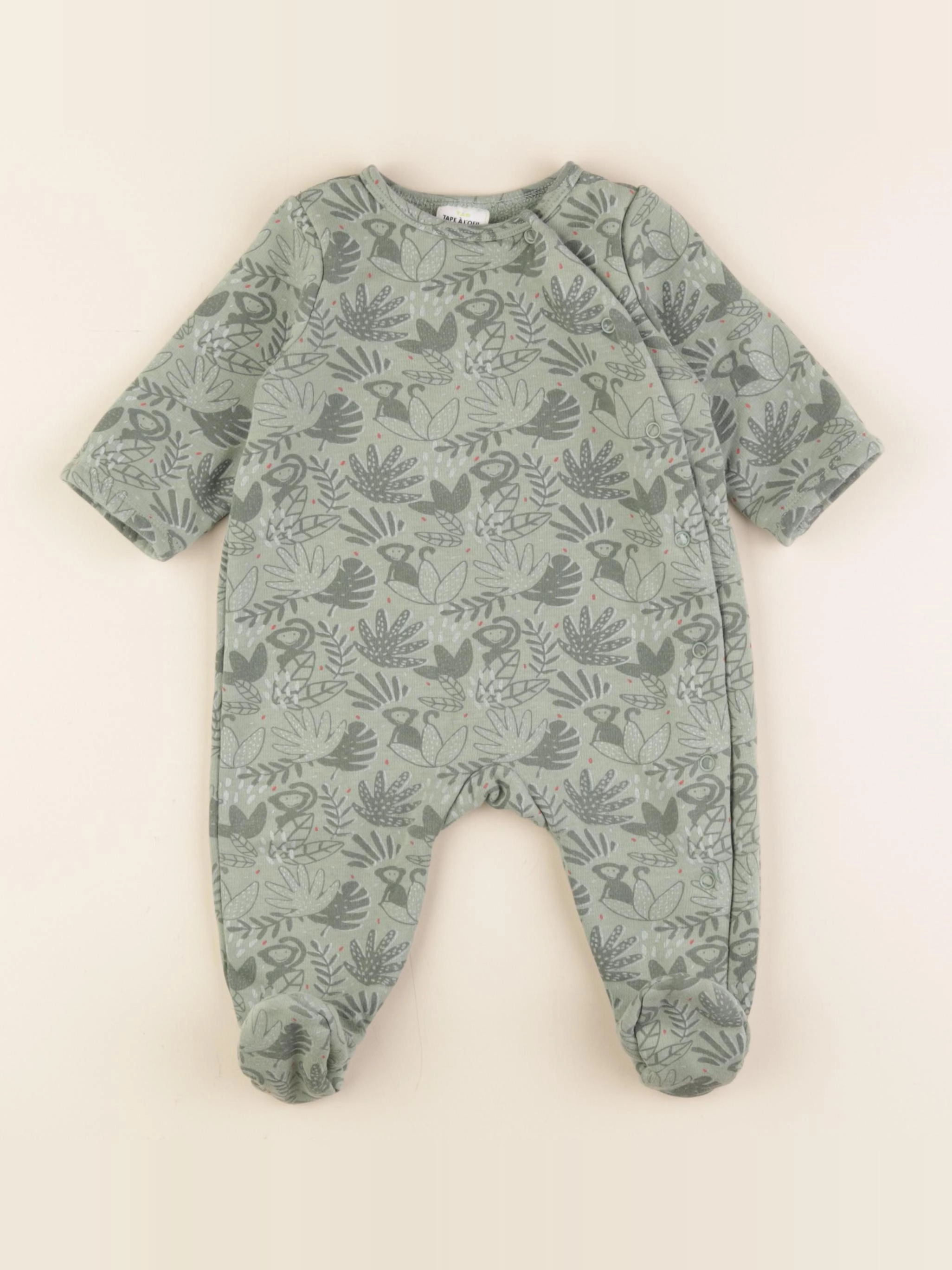 Tape à l'oeil - pyjama coton vert - 9 mois