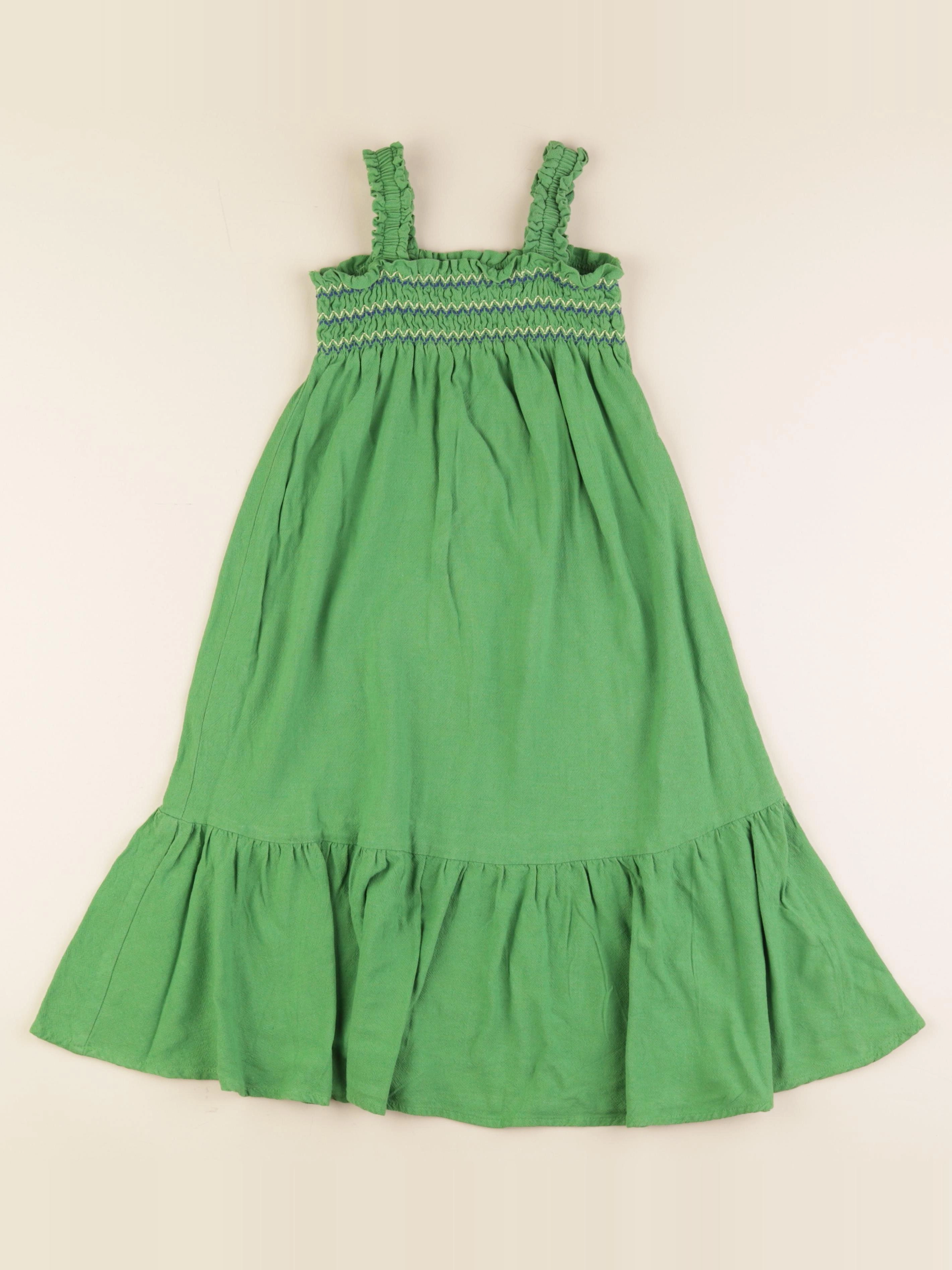 Monoprix - robe vert - 5/6 ans