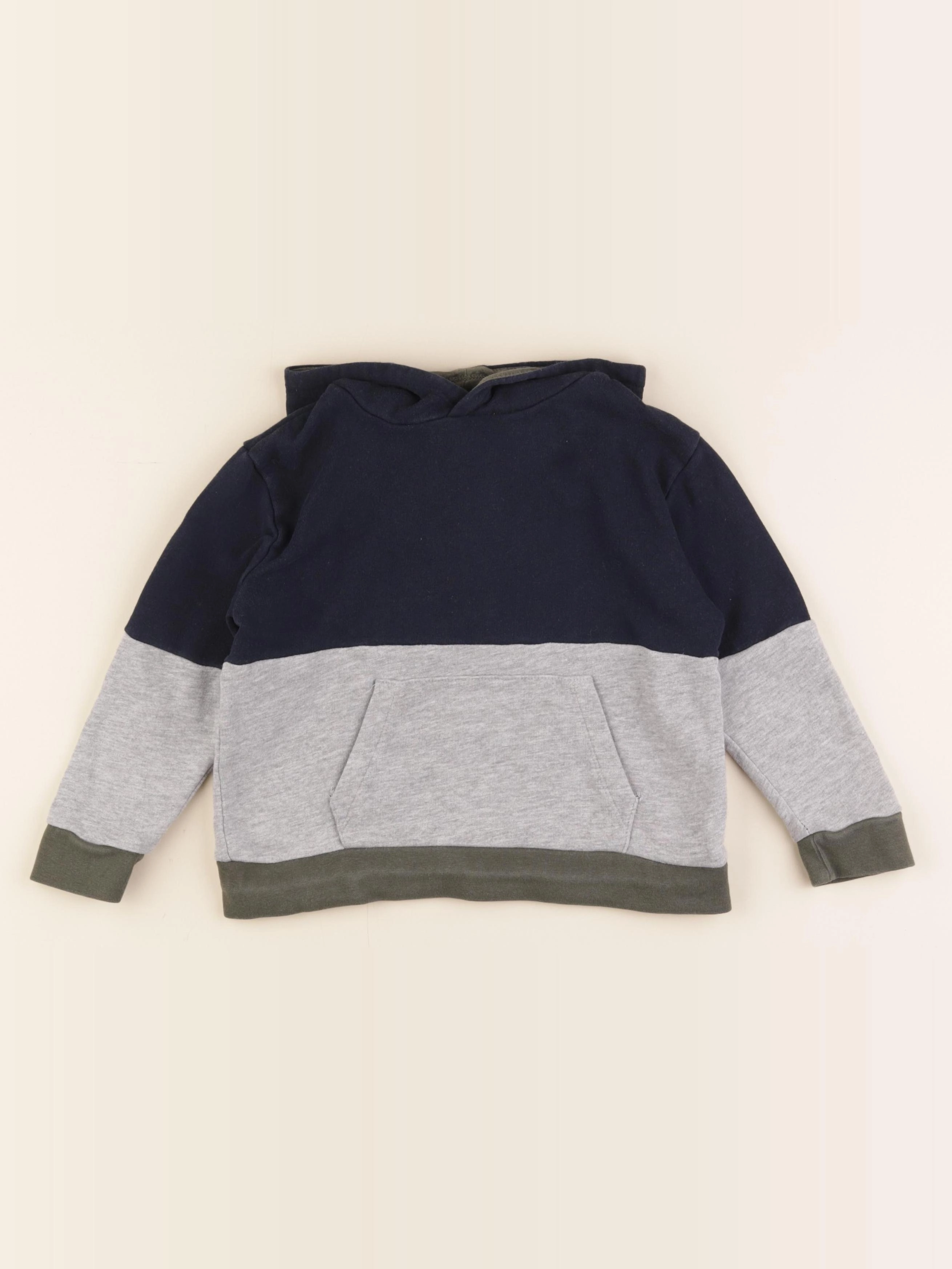 Monoprix - sweat bleu, gris - 4 ans