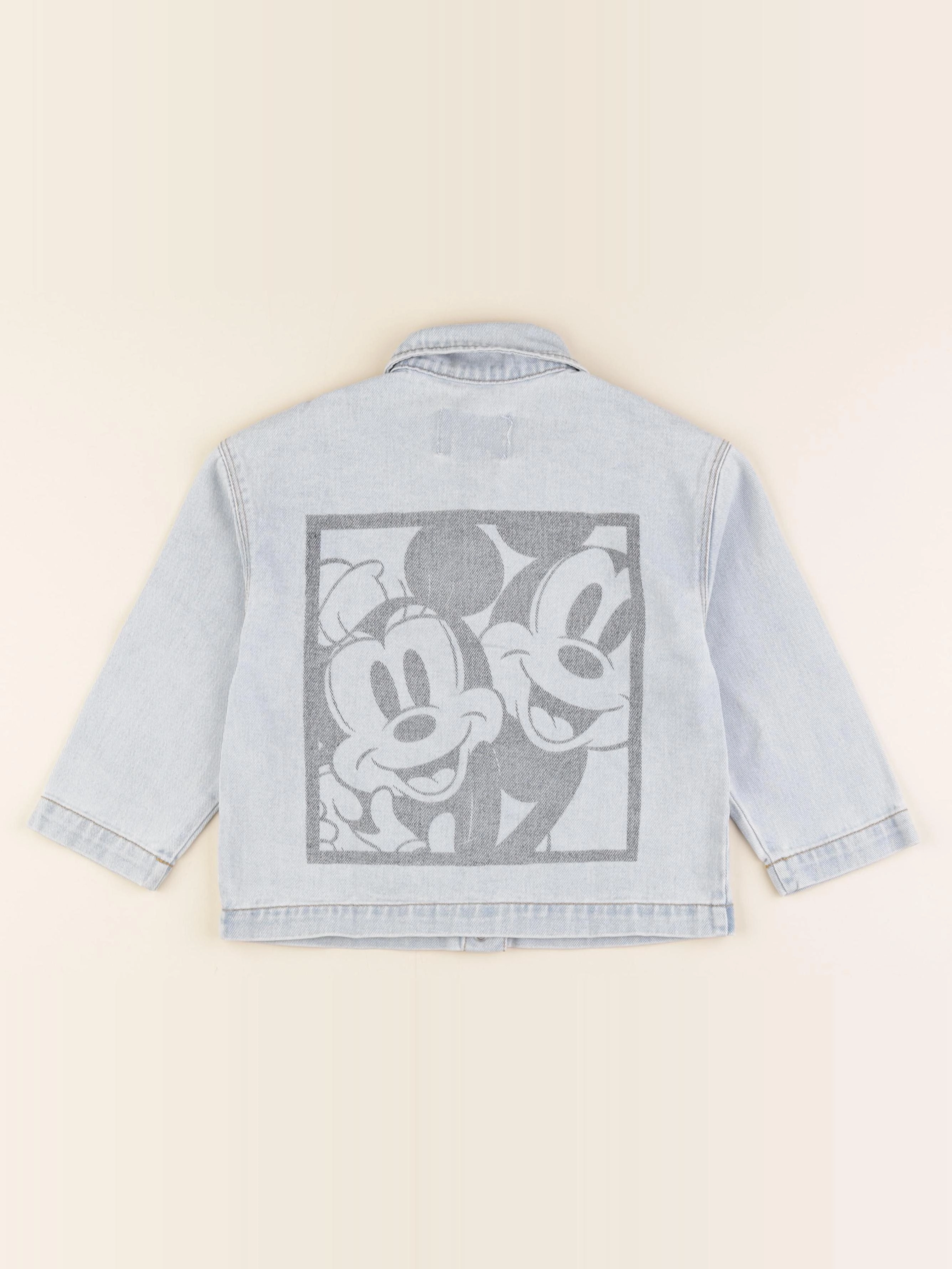 Zara - veste imprimé au dos bleu - 4/5 ans