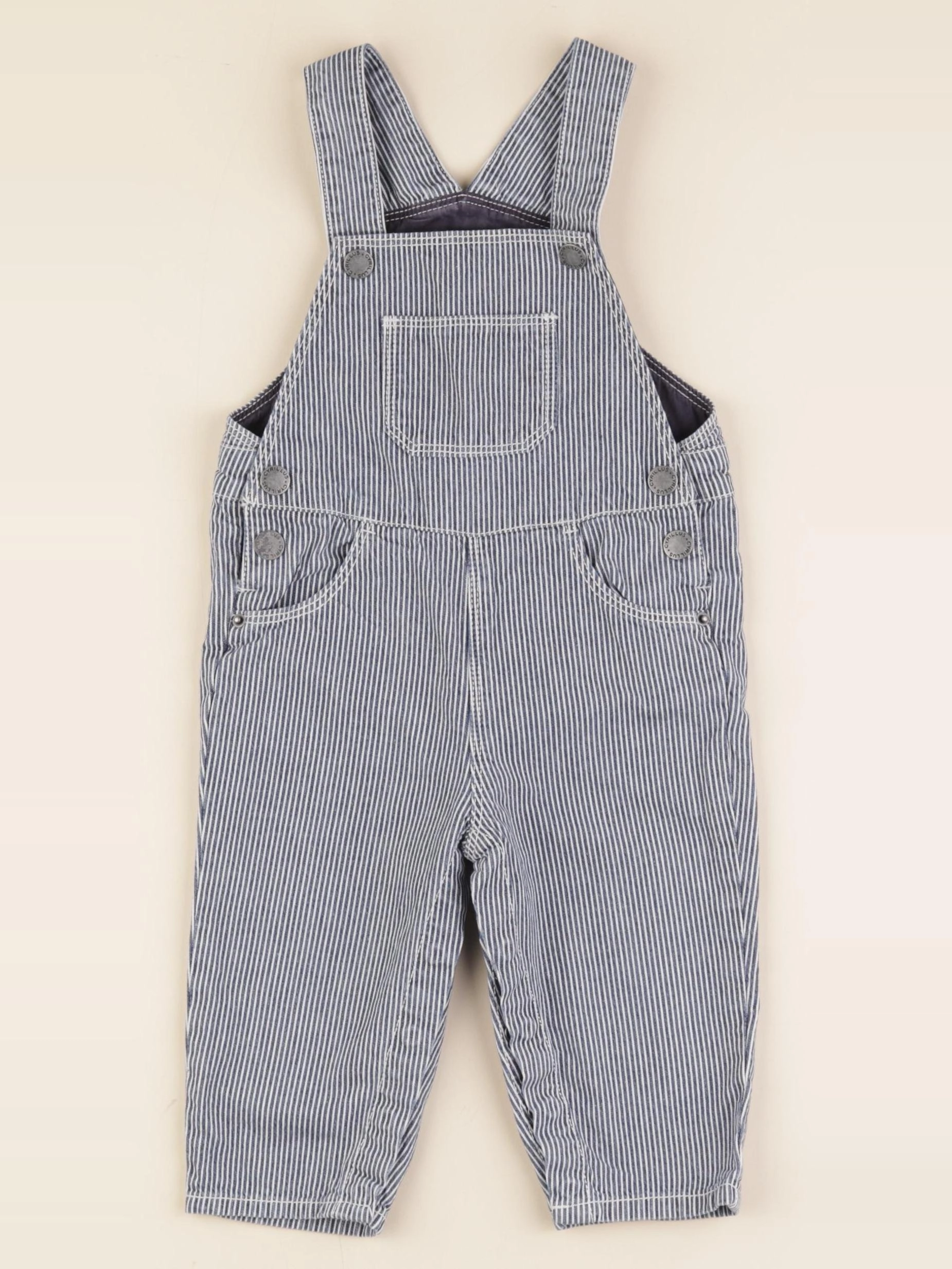 Cyrillus - salopette bleu - 9 mois