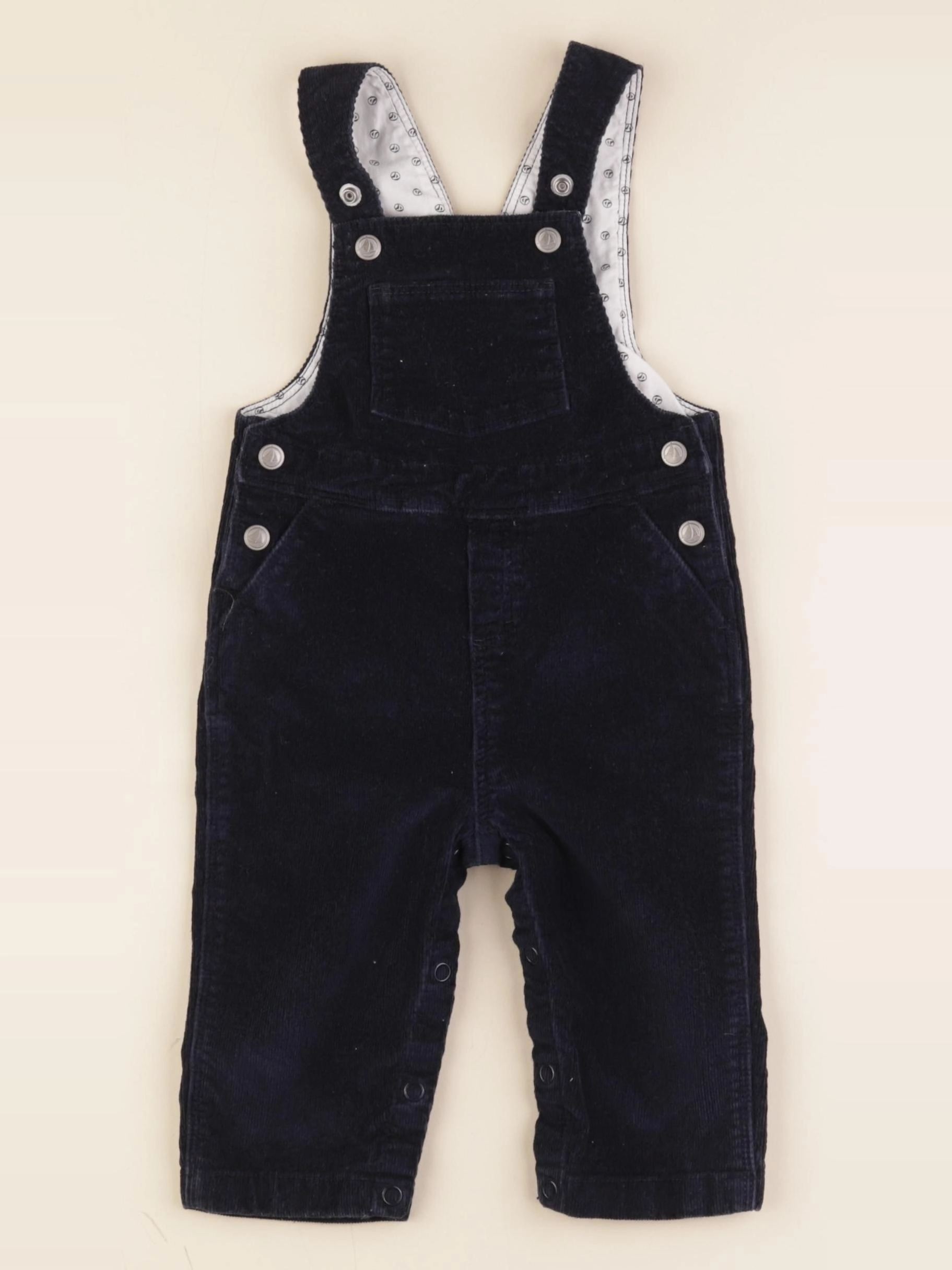 Petit Bateau - salopette bleu - 6 mois