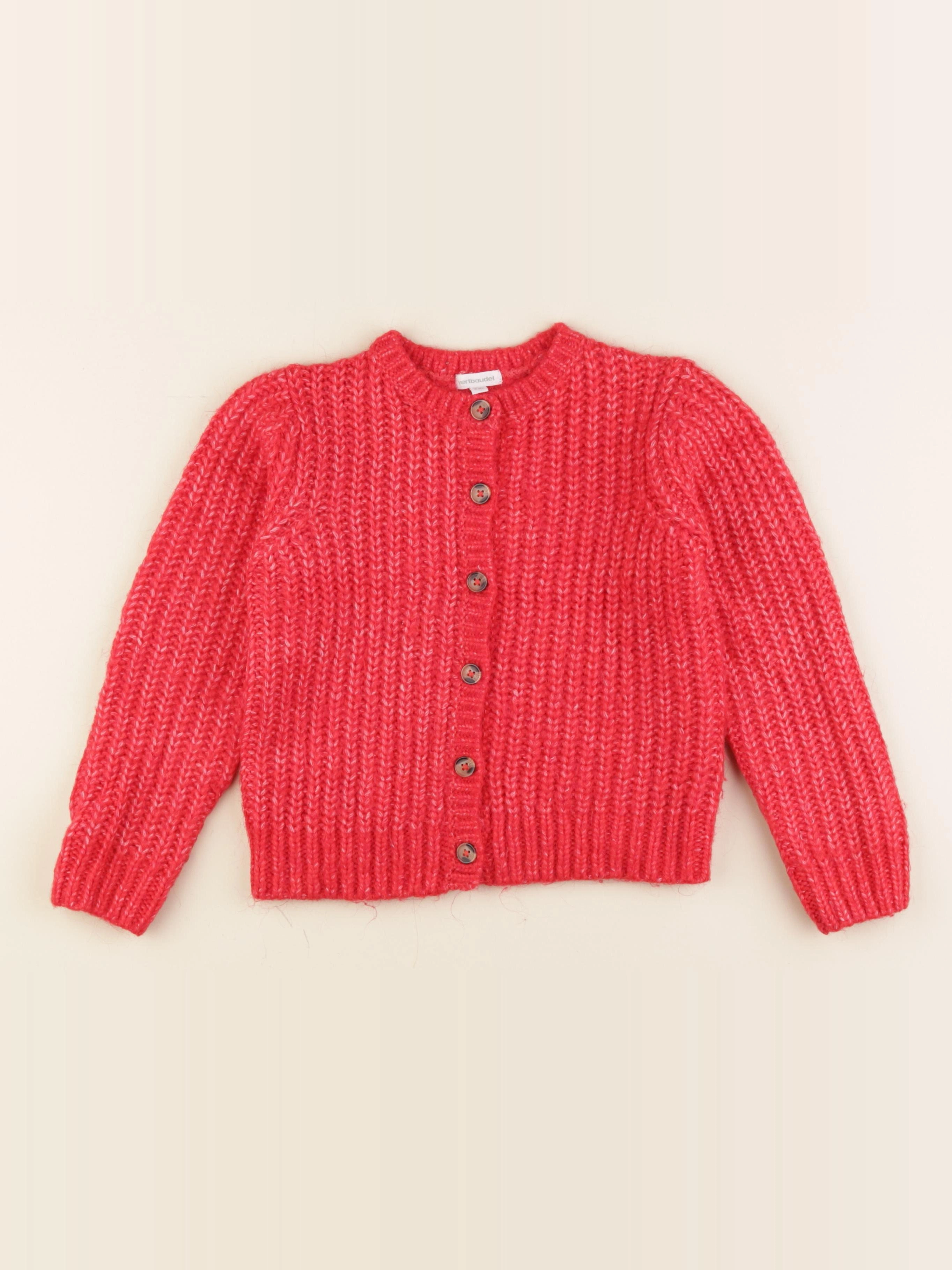 Vertbaudet - gilet rouge - 8 ans