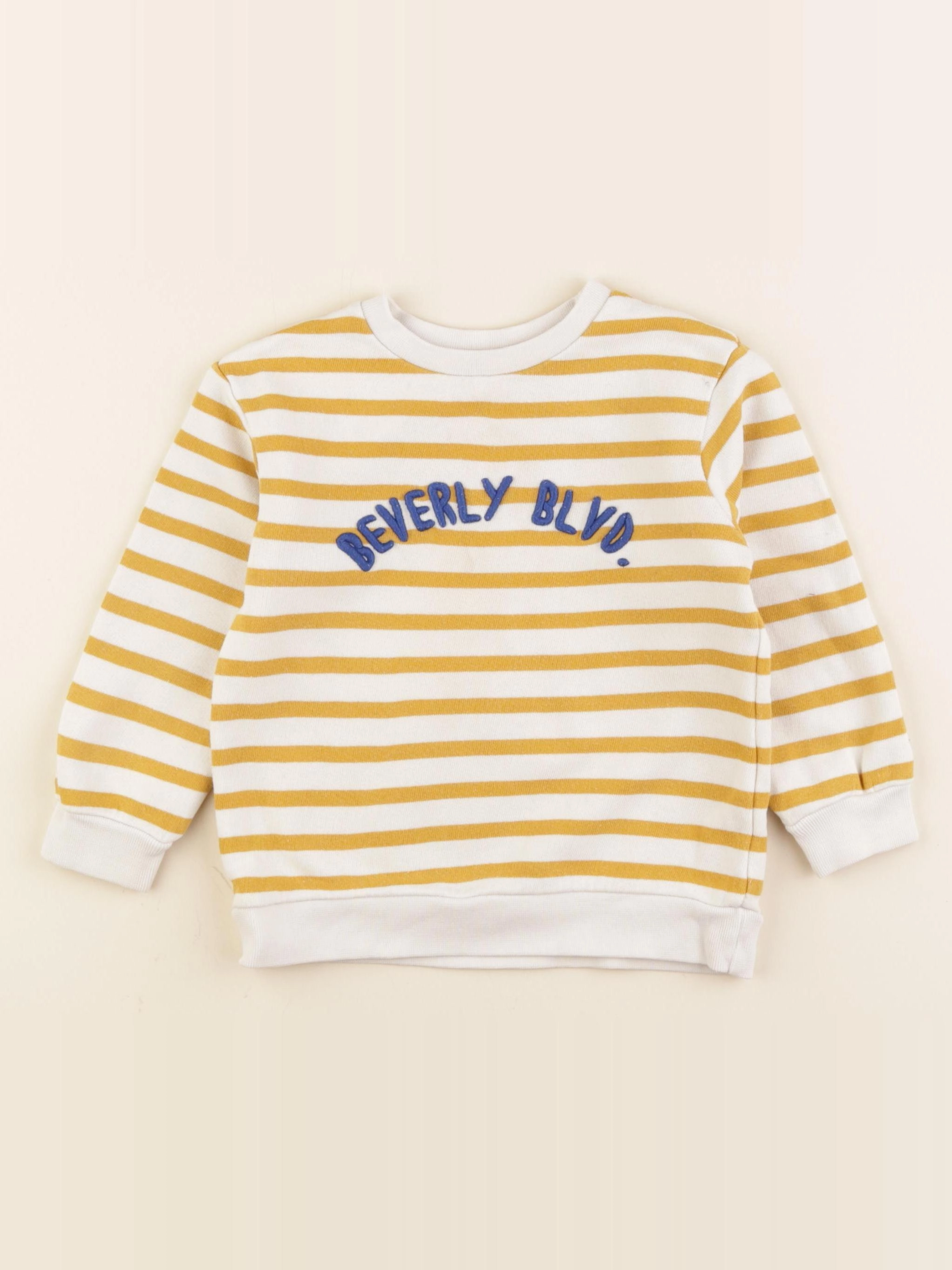 Little Cigogne - sweat jaune, beige - 3 ans