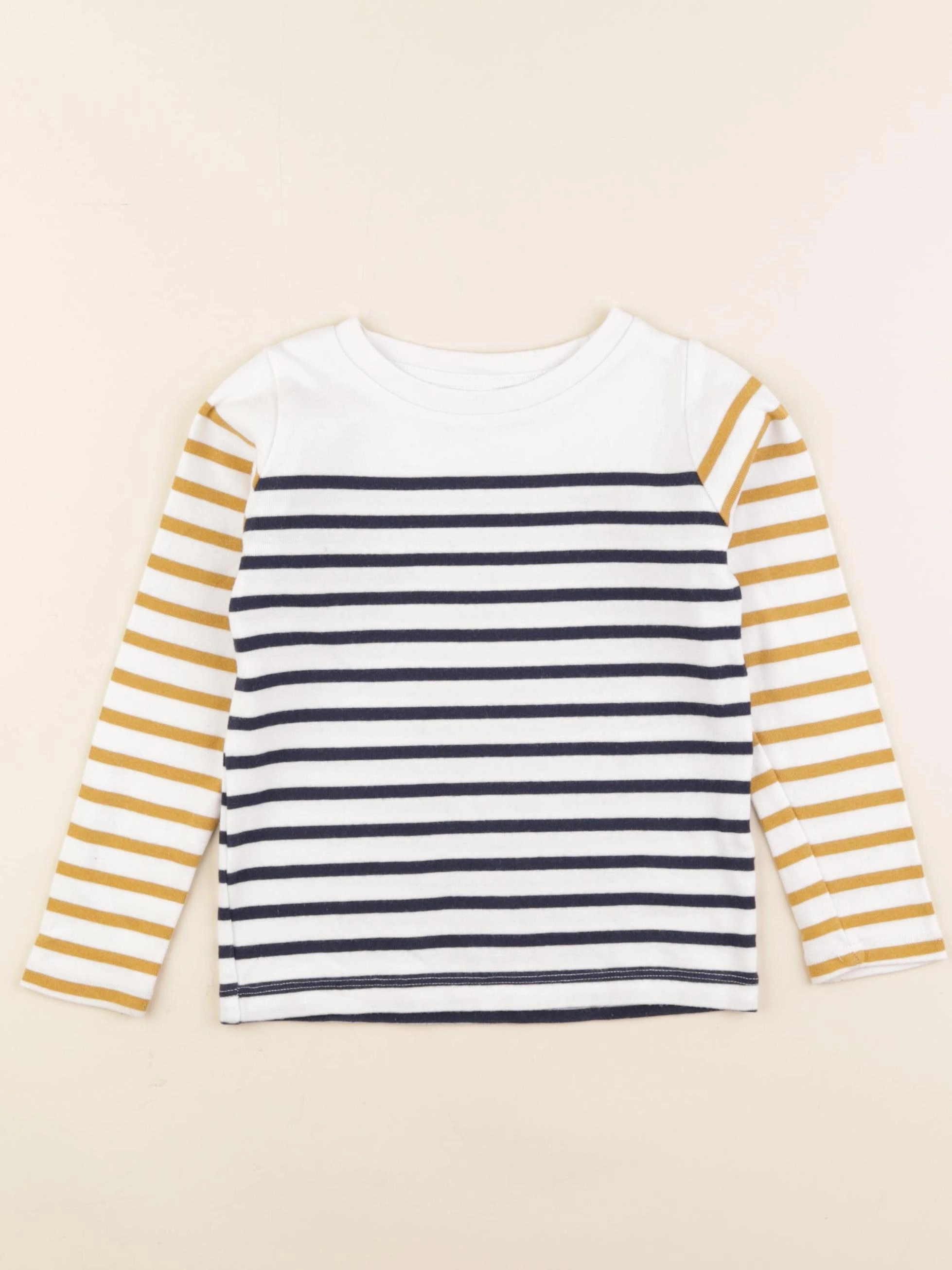 Monoprix - tee-shirt blanc, bleu - 4 ans
