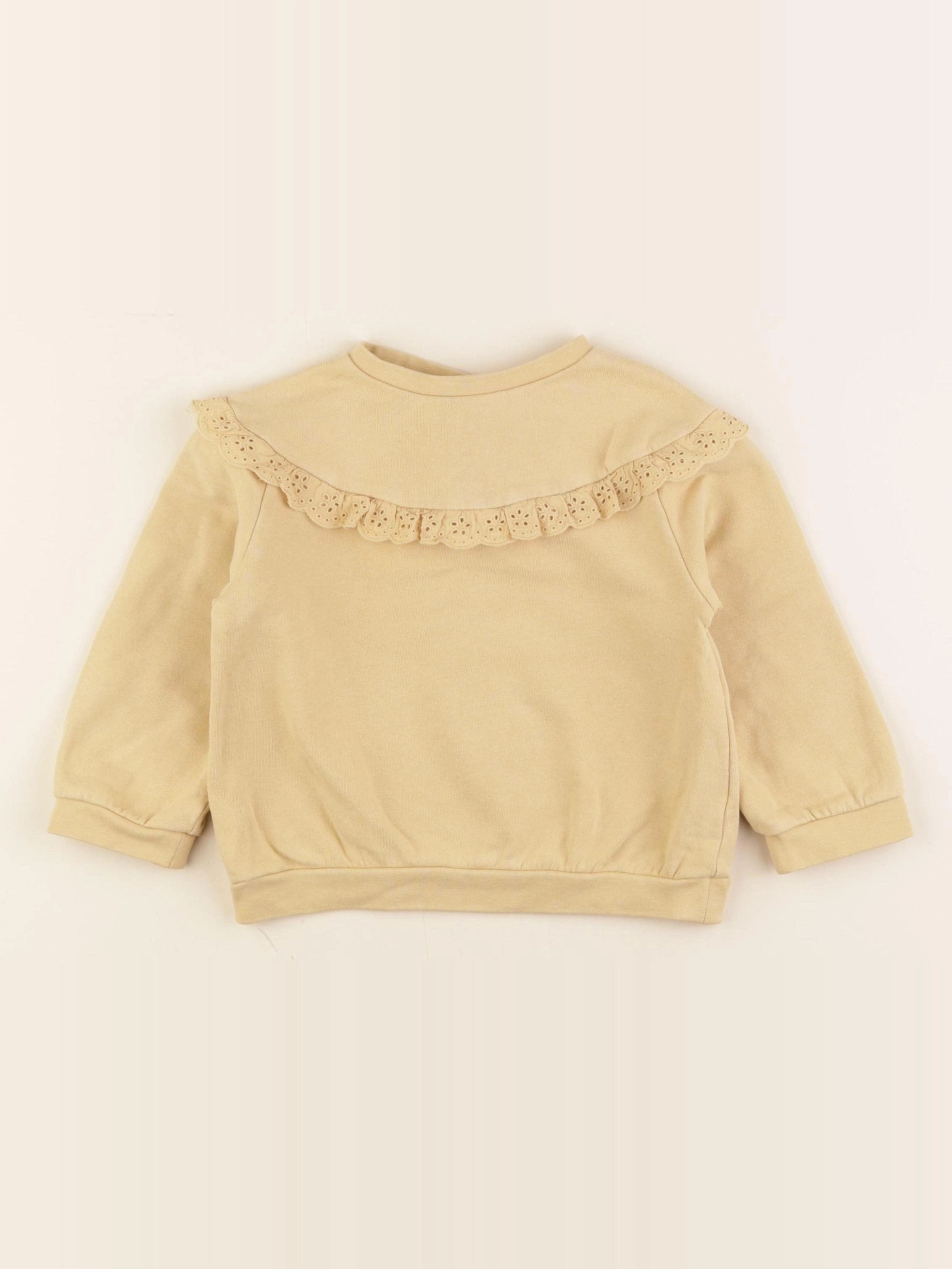 Vertbaudet - sweat jaune - 36 mois
