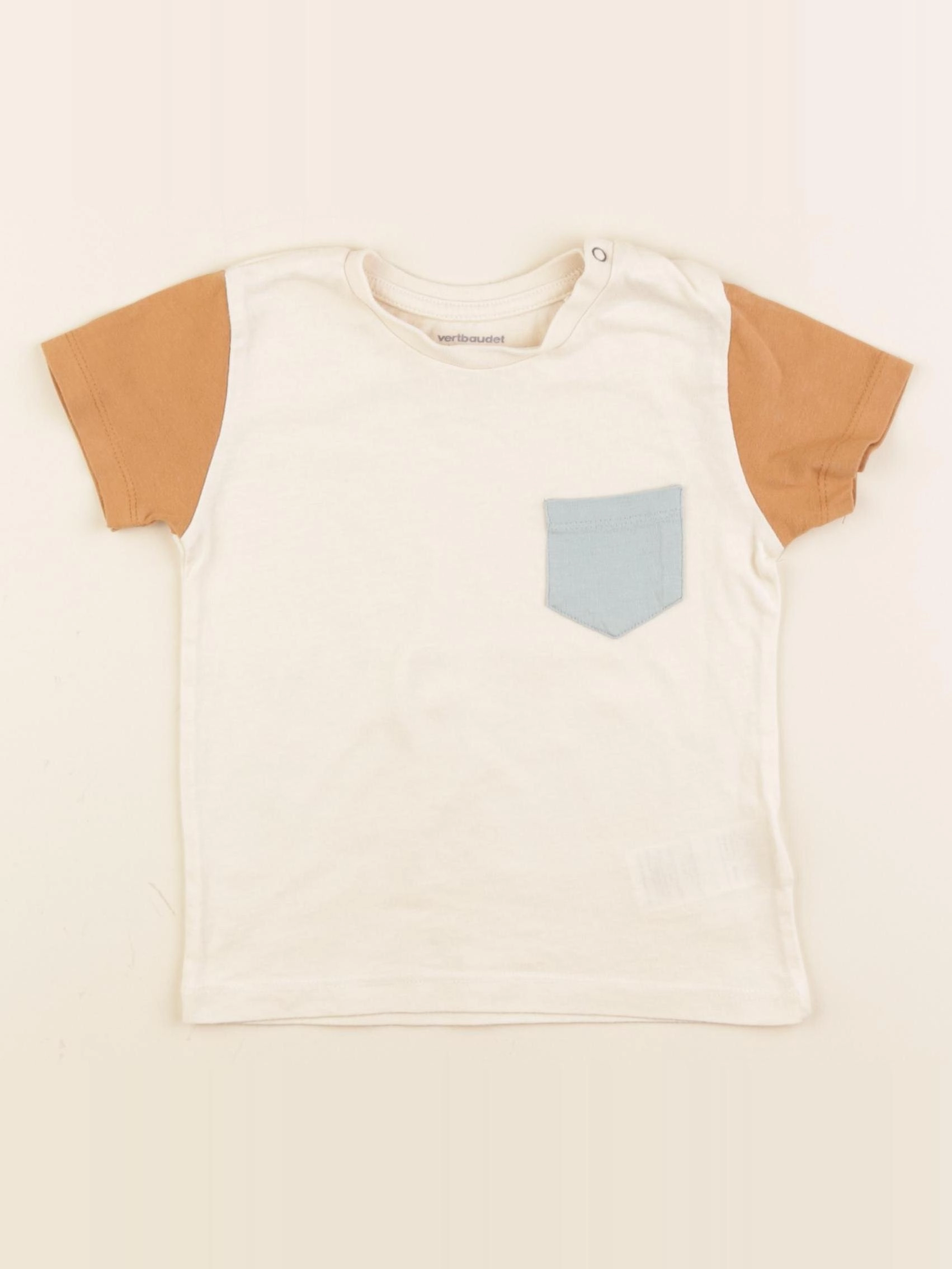 Vertbaudet - tee-shirt beige - 2 ans