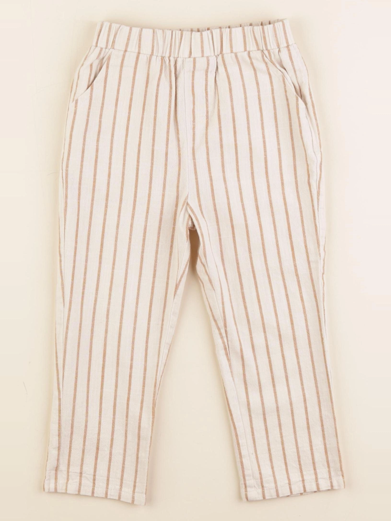 Vertbaudet - pantalon beige, marron - 24 mois