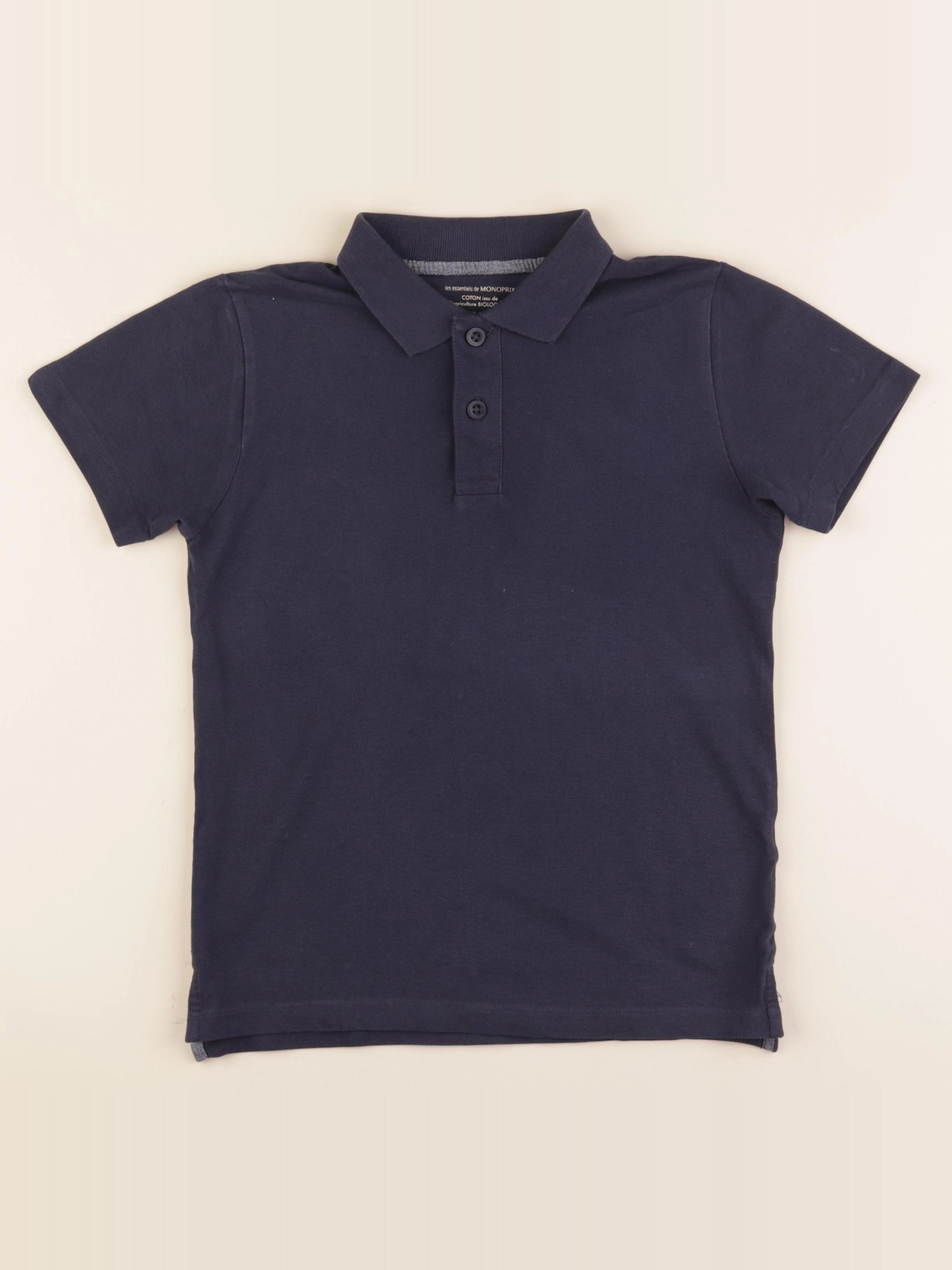 Monoprix - polo bleu - 10 ans