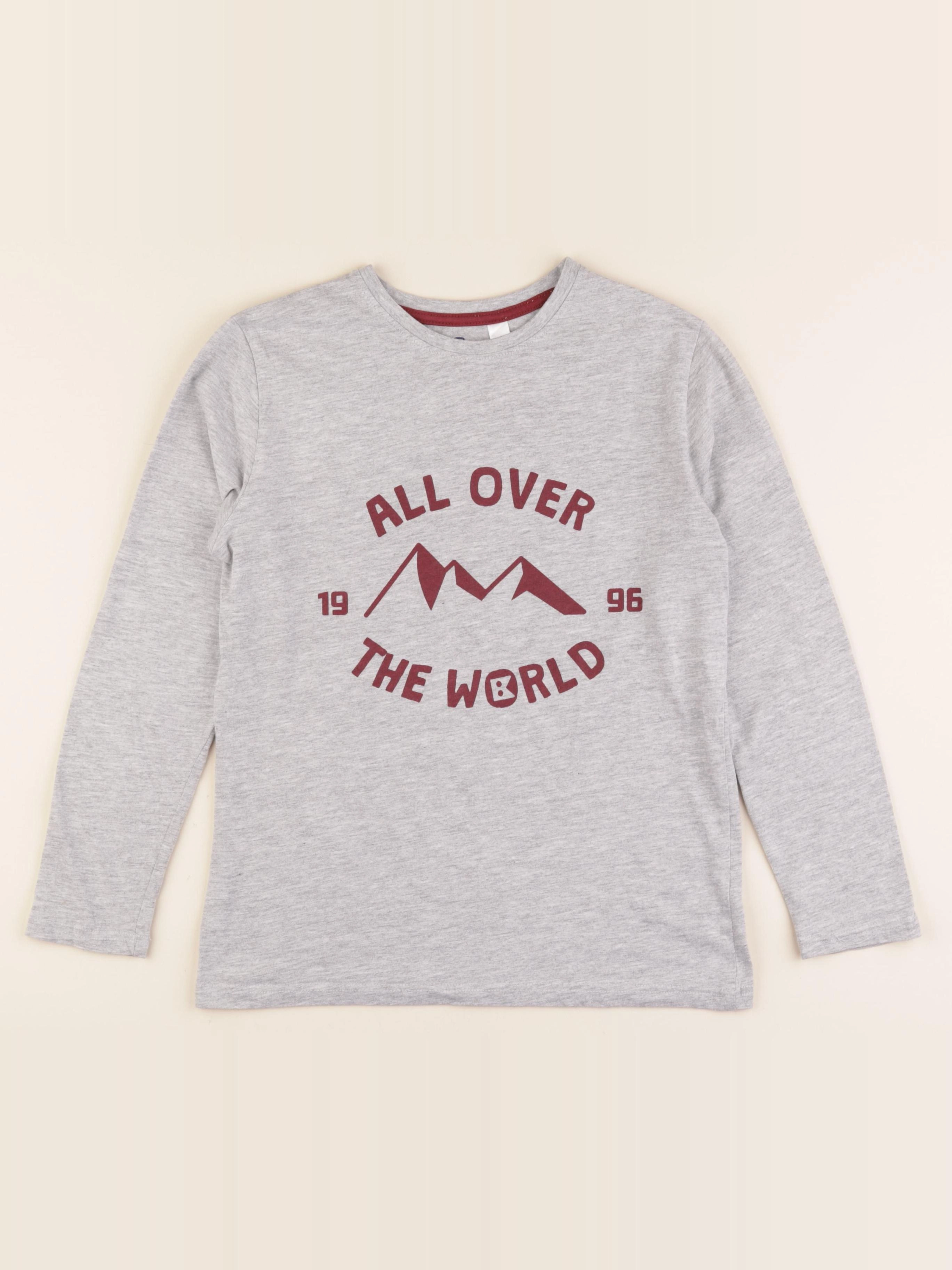 Okaidi - tee-shirt gris - 10 ans