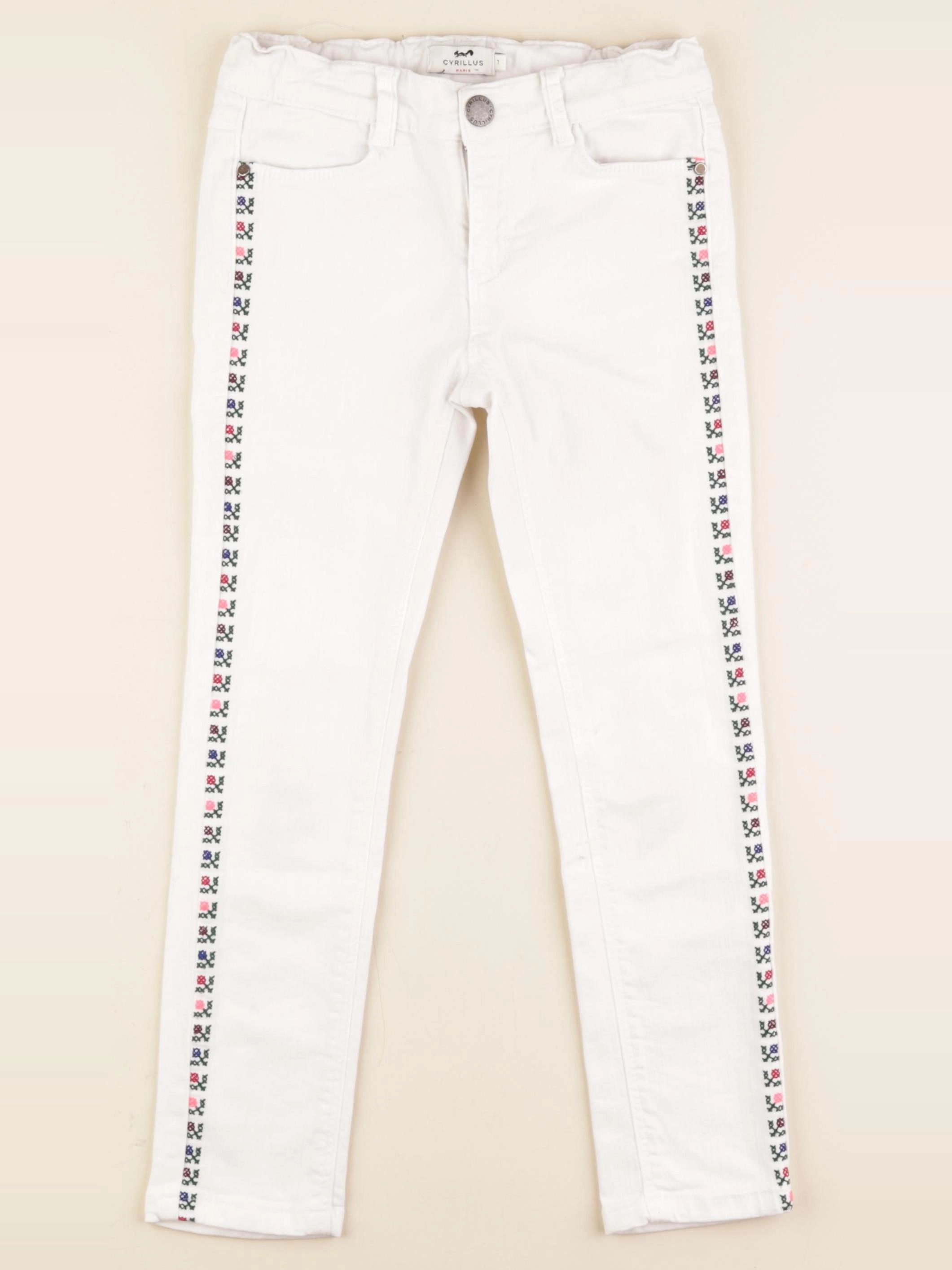 Cyrillus - pantalon blanc - 7 ans