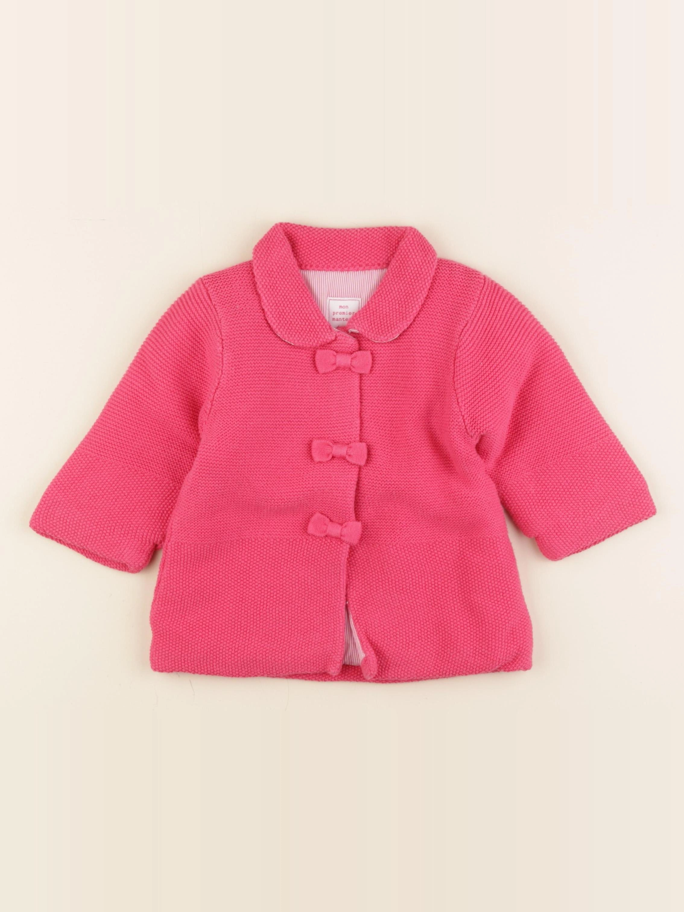 Jacadi - manteau rose - 12 mois