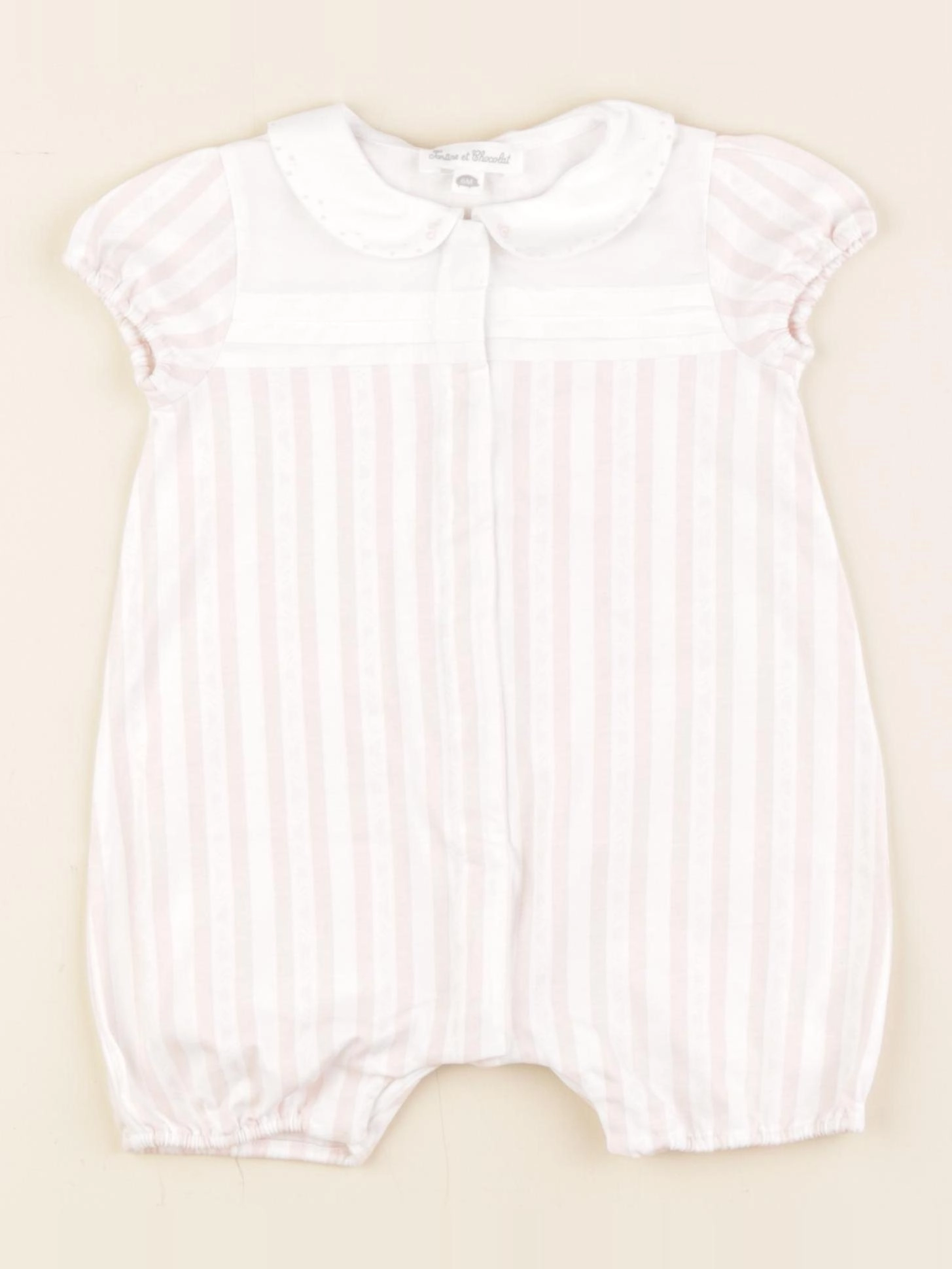 Tartine & Chocolat - combinaison blanc, rose - 6 mois