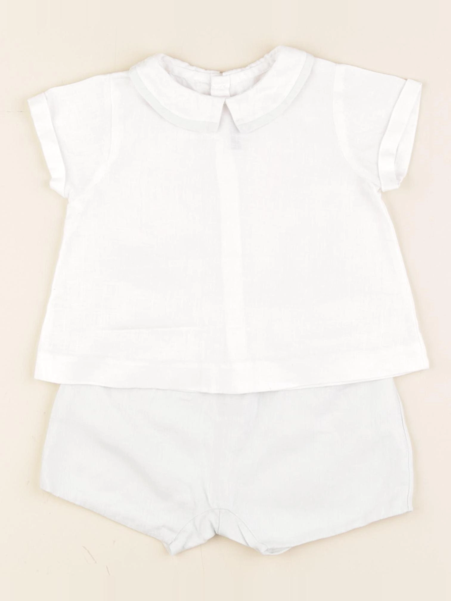 Jacadi - ensemble blanc, vert - 12 mois