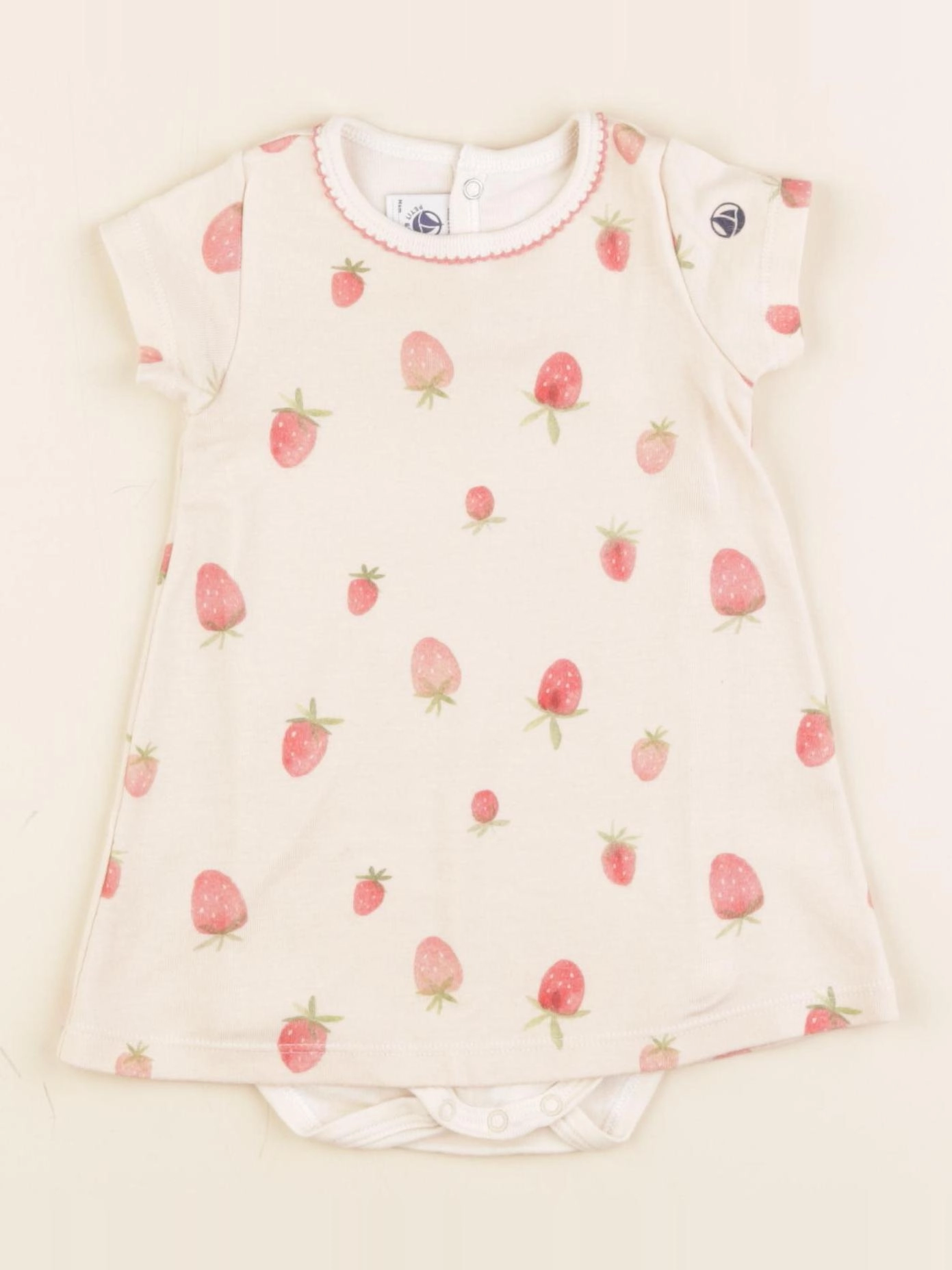 Petit Bateau - body robe orange - 6 mois