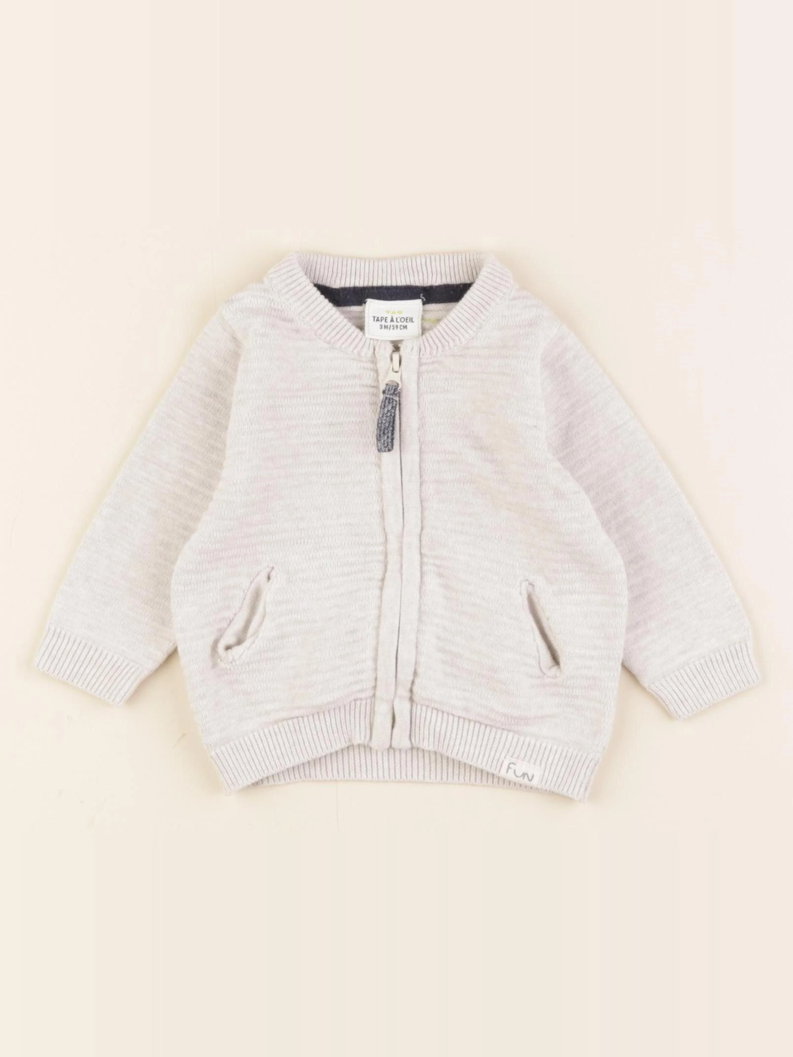 Tape à l'oeil - gilet beige - 3 mois