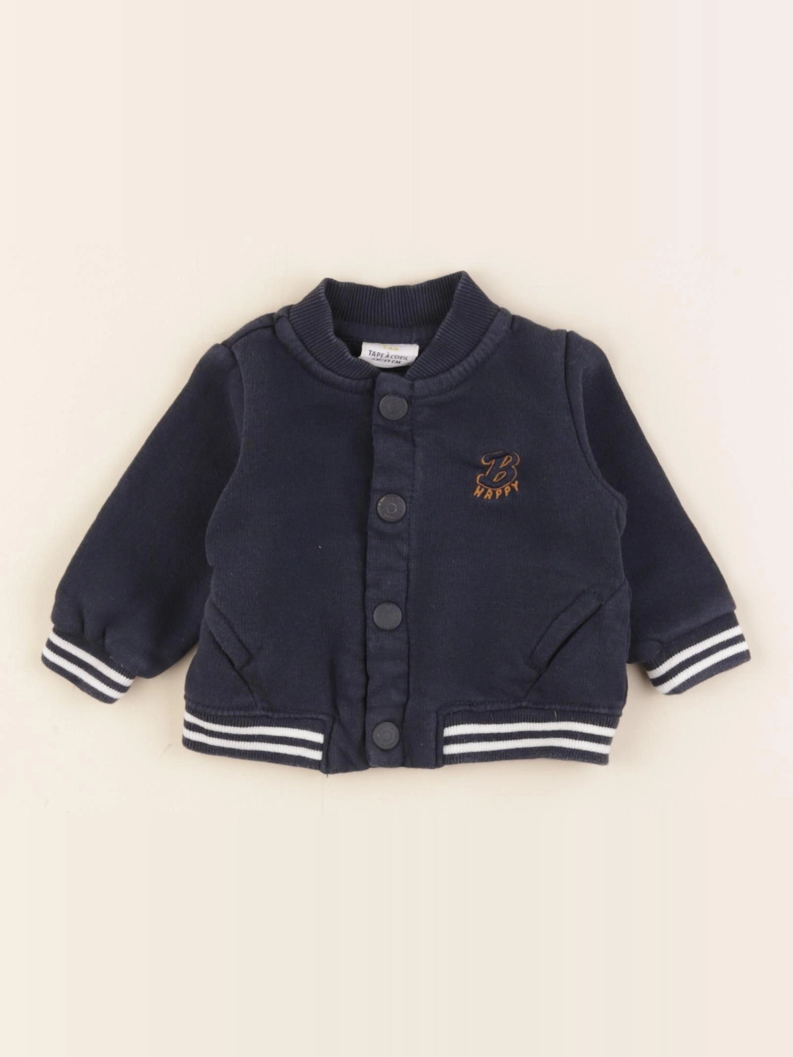 Tape à l'oeil - sweat bleu - 3 mois