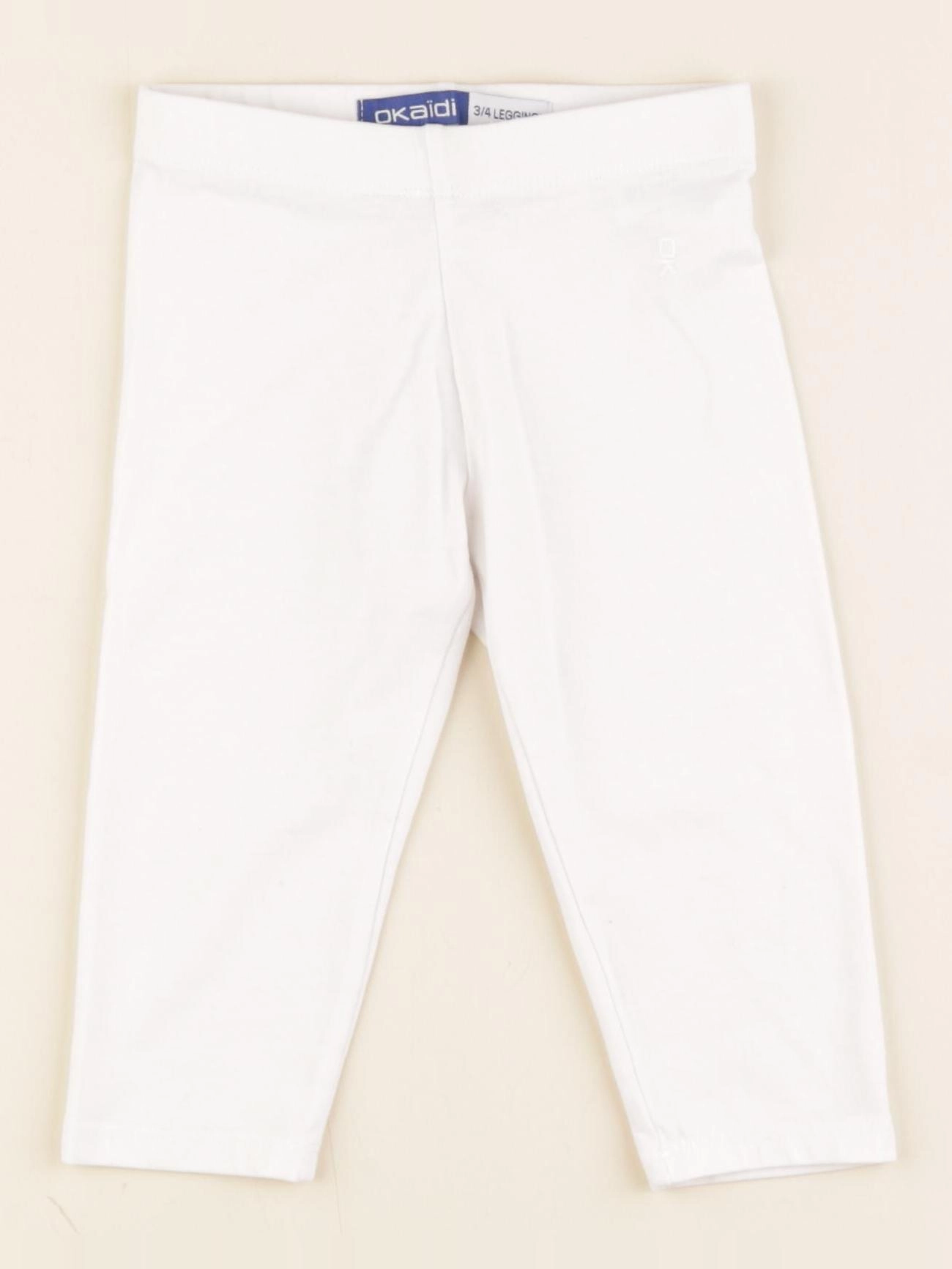 Okaidi - legging court blanc - 3 ans