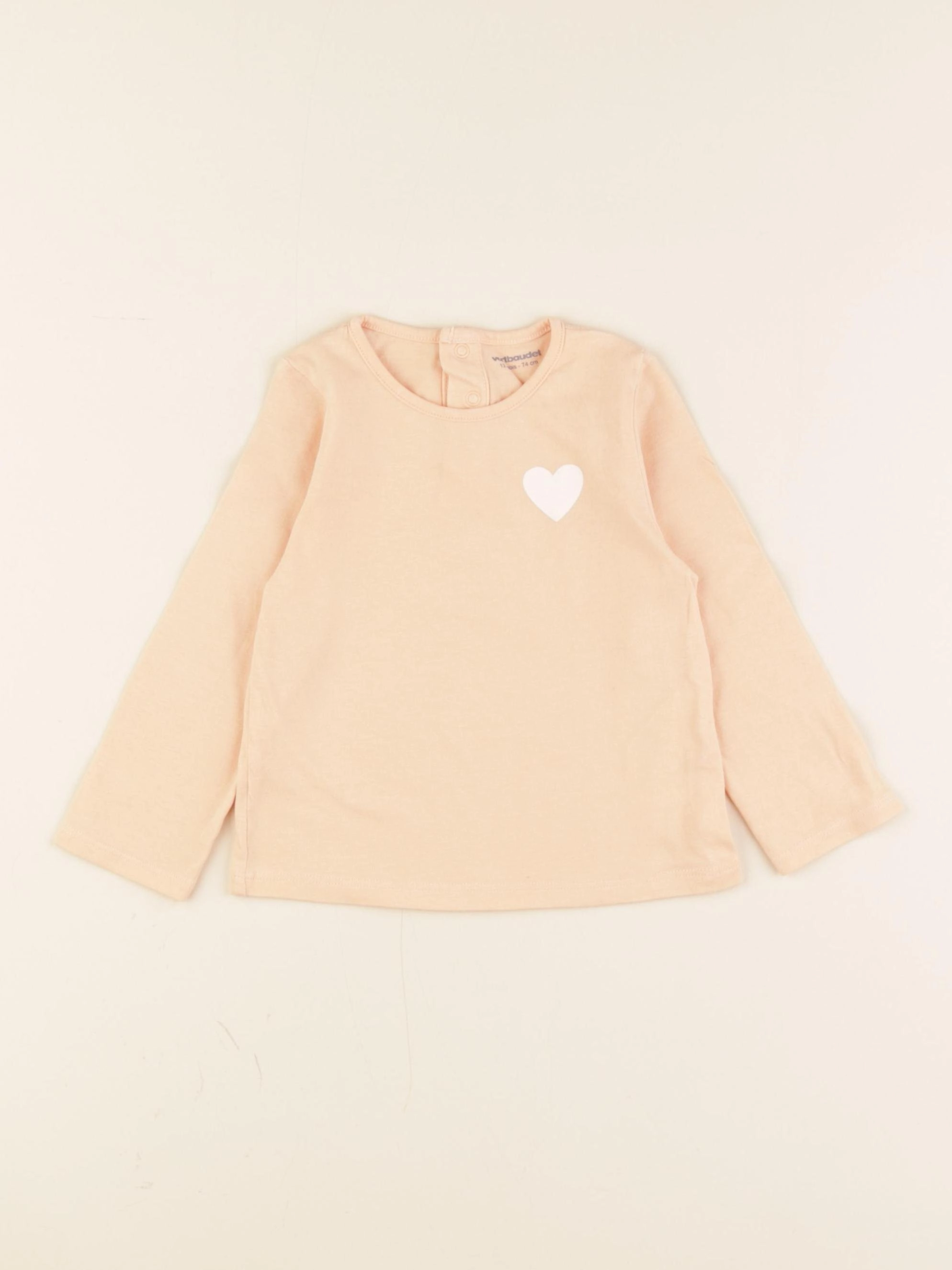 Vertbaudet - tee-shirt orange - 12 mois