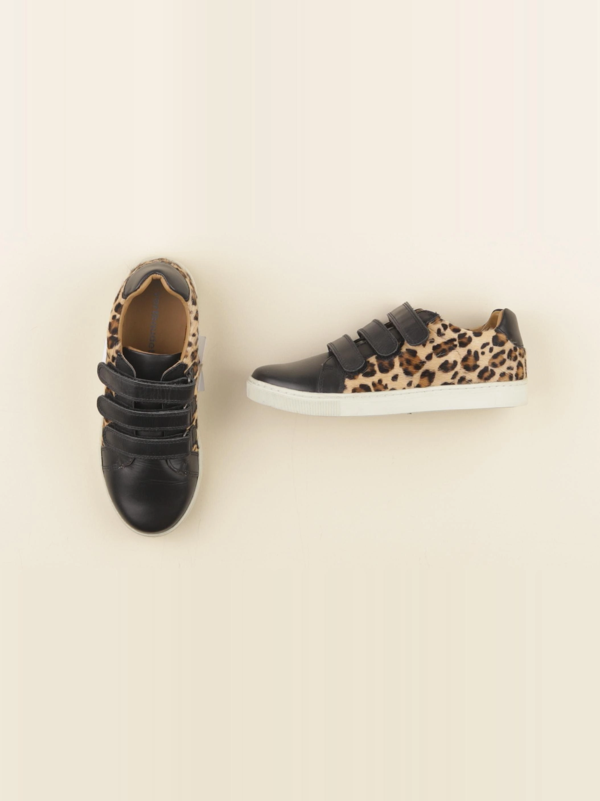 Vertbaudet - tennis à scratch/ lacets noir, marron - pointure 36