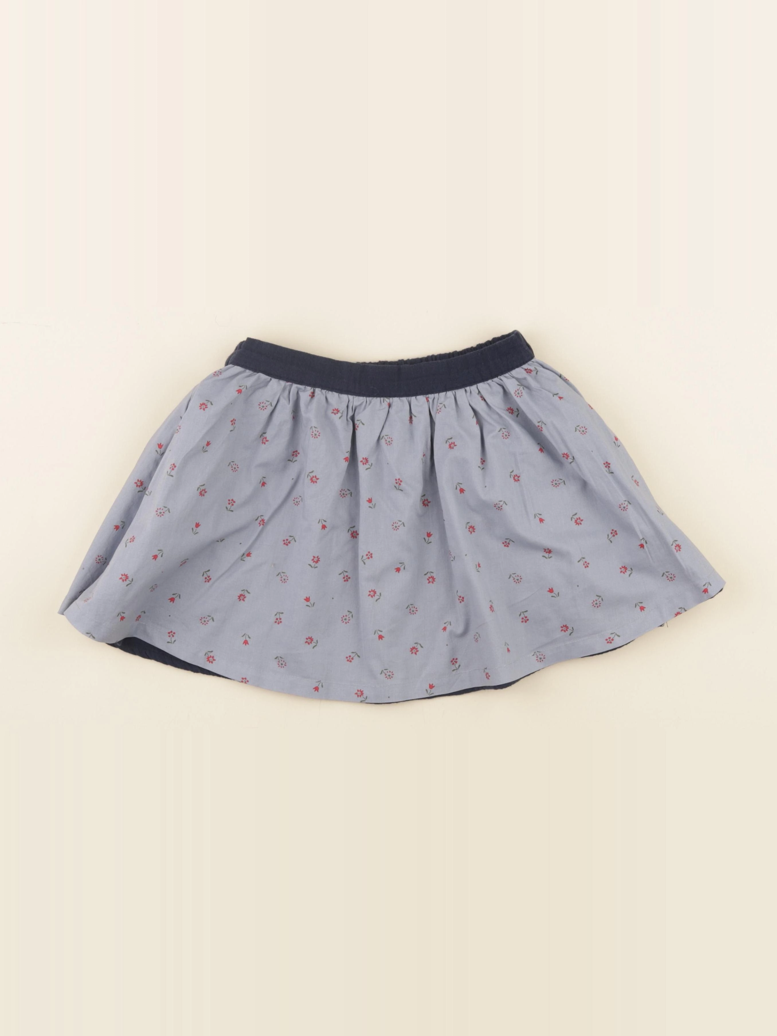 Vertbaudet - jupe réversible bleu, or - 8 ans