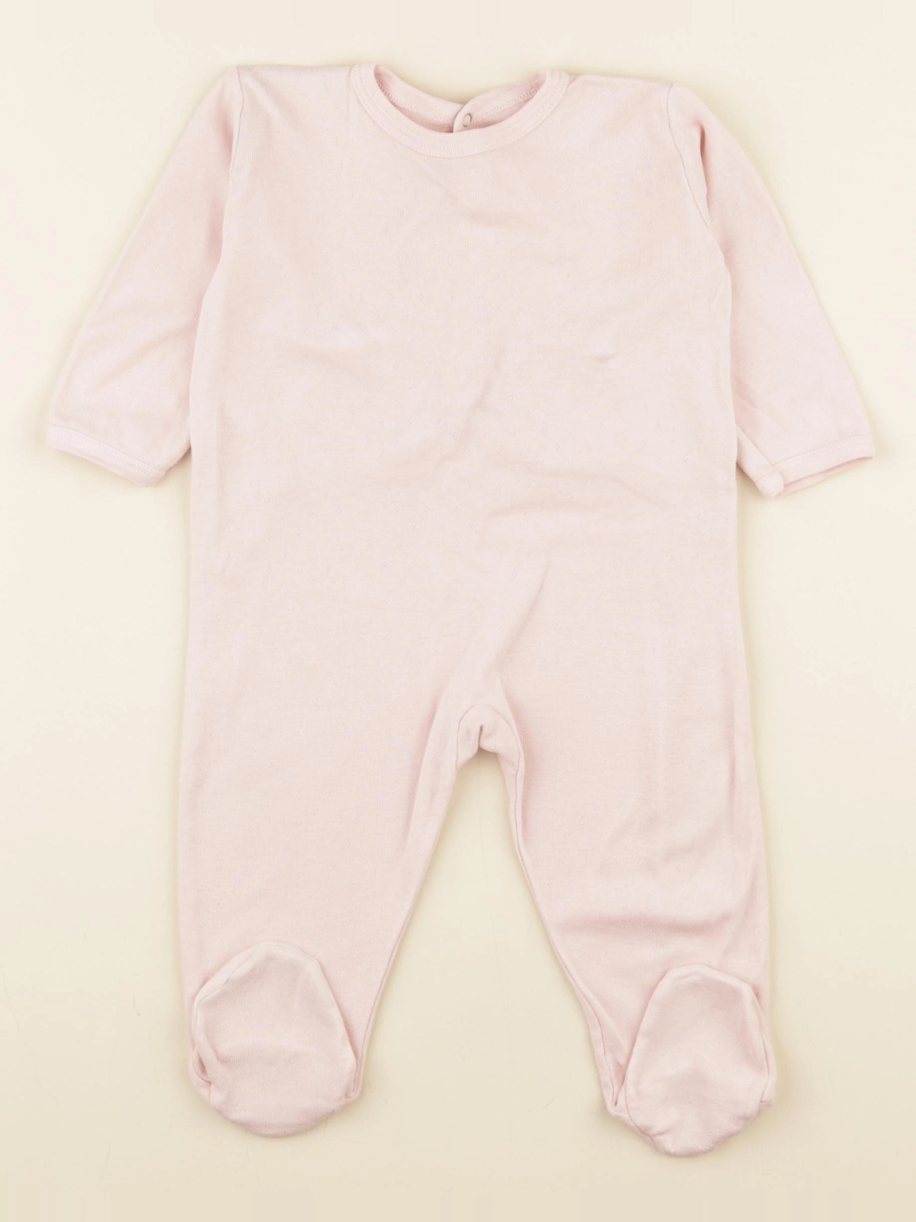 Petit Bateau - pyjama coton rose - 9 mois