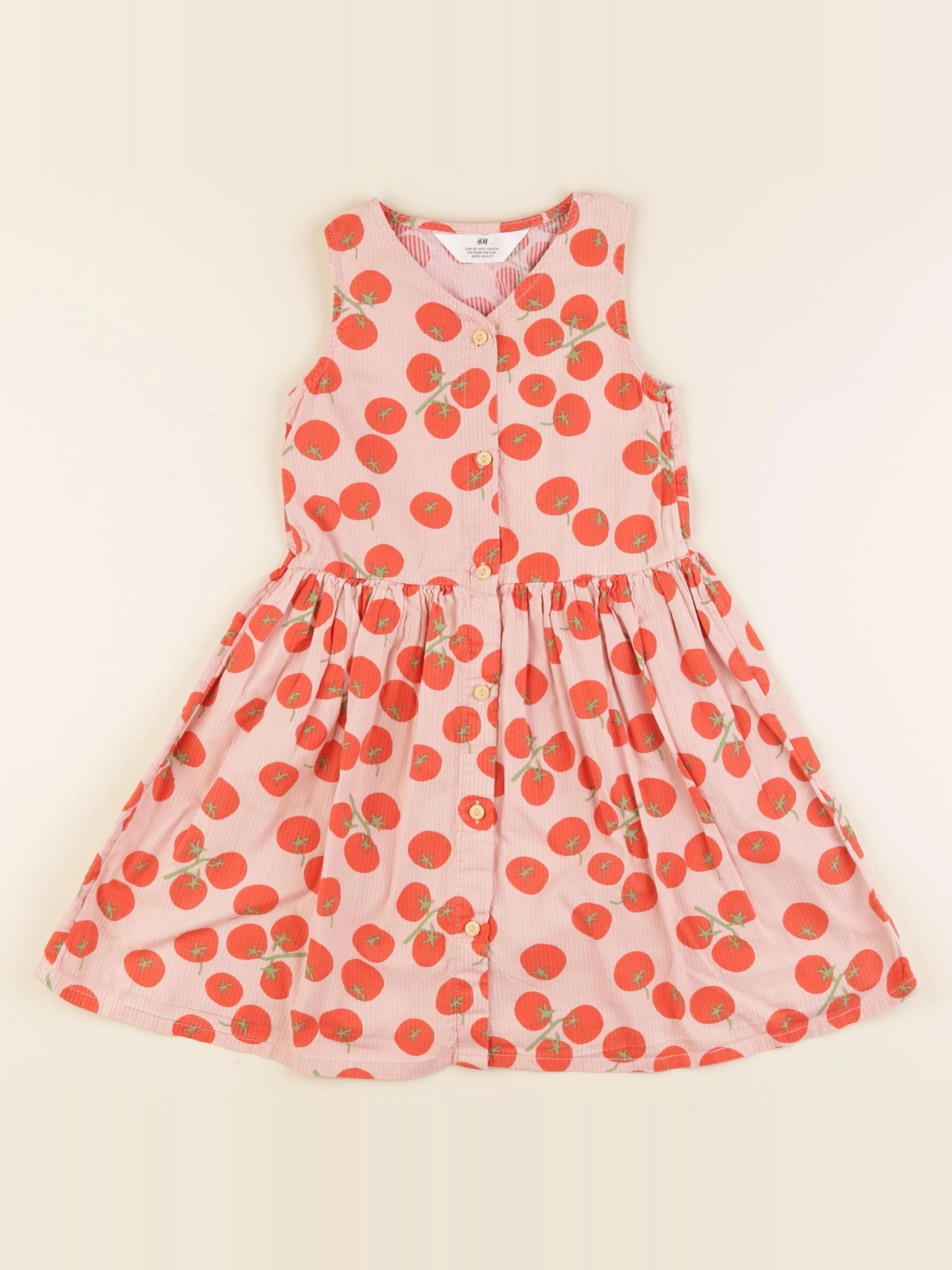 H&M - robe rouge, rose - 5 ans