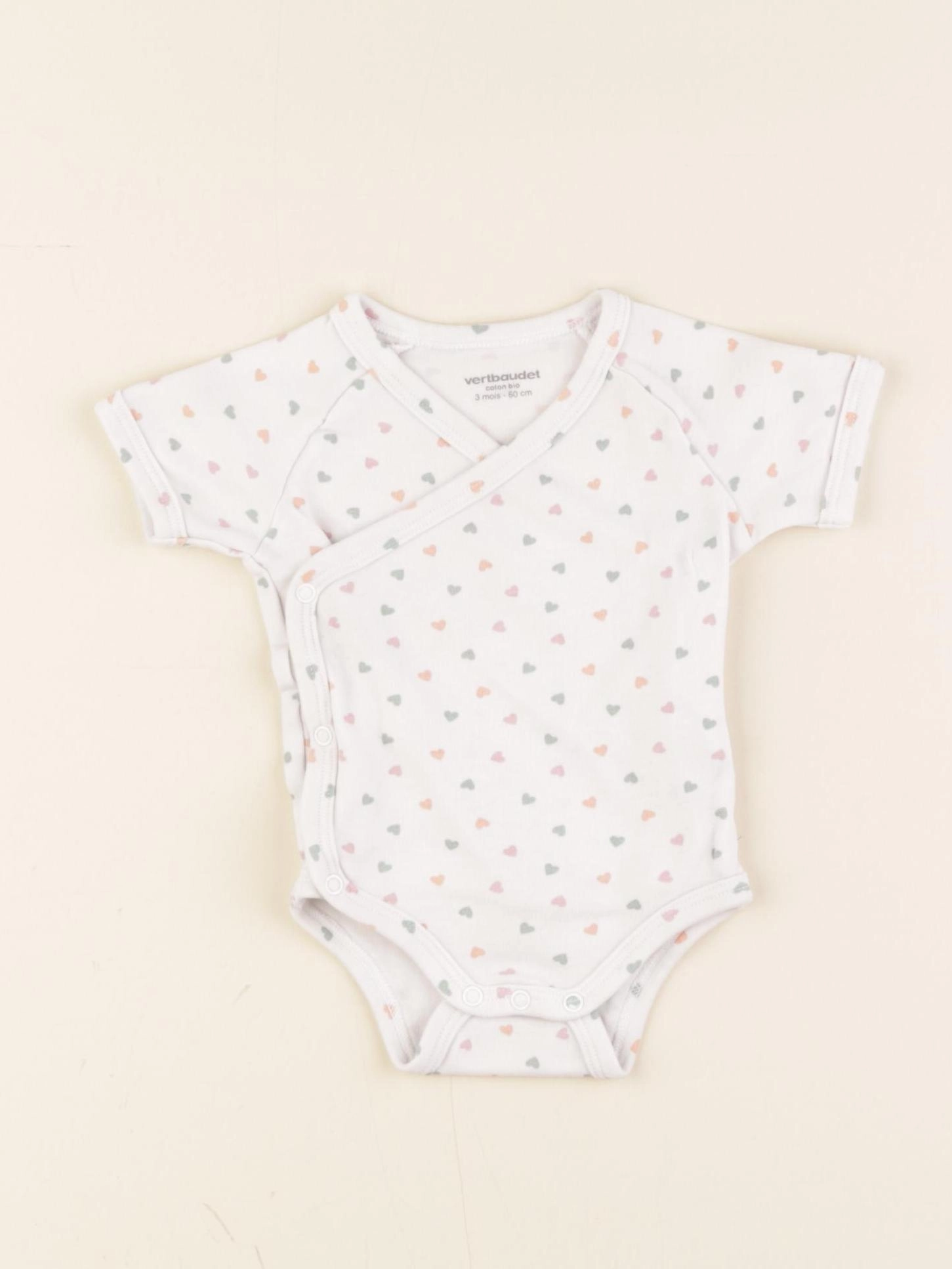 Vertbaudet - body blanc - 3 mois