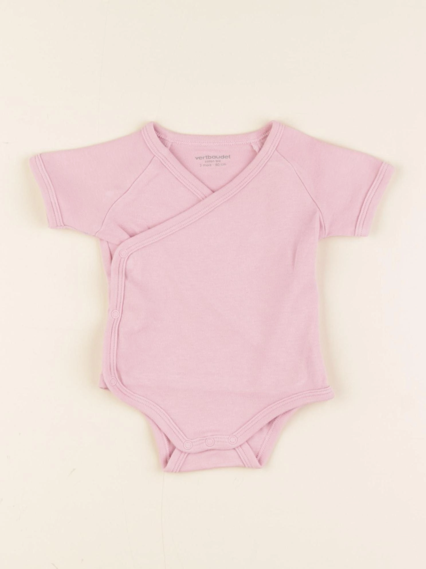 Vertbaudet - body rose - 3 mois
