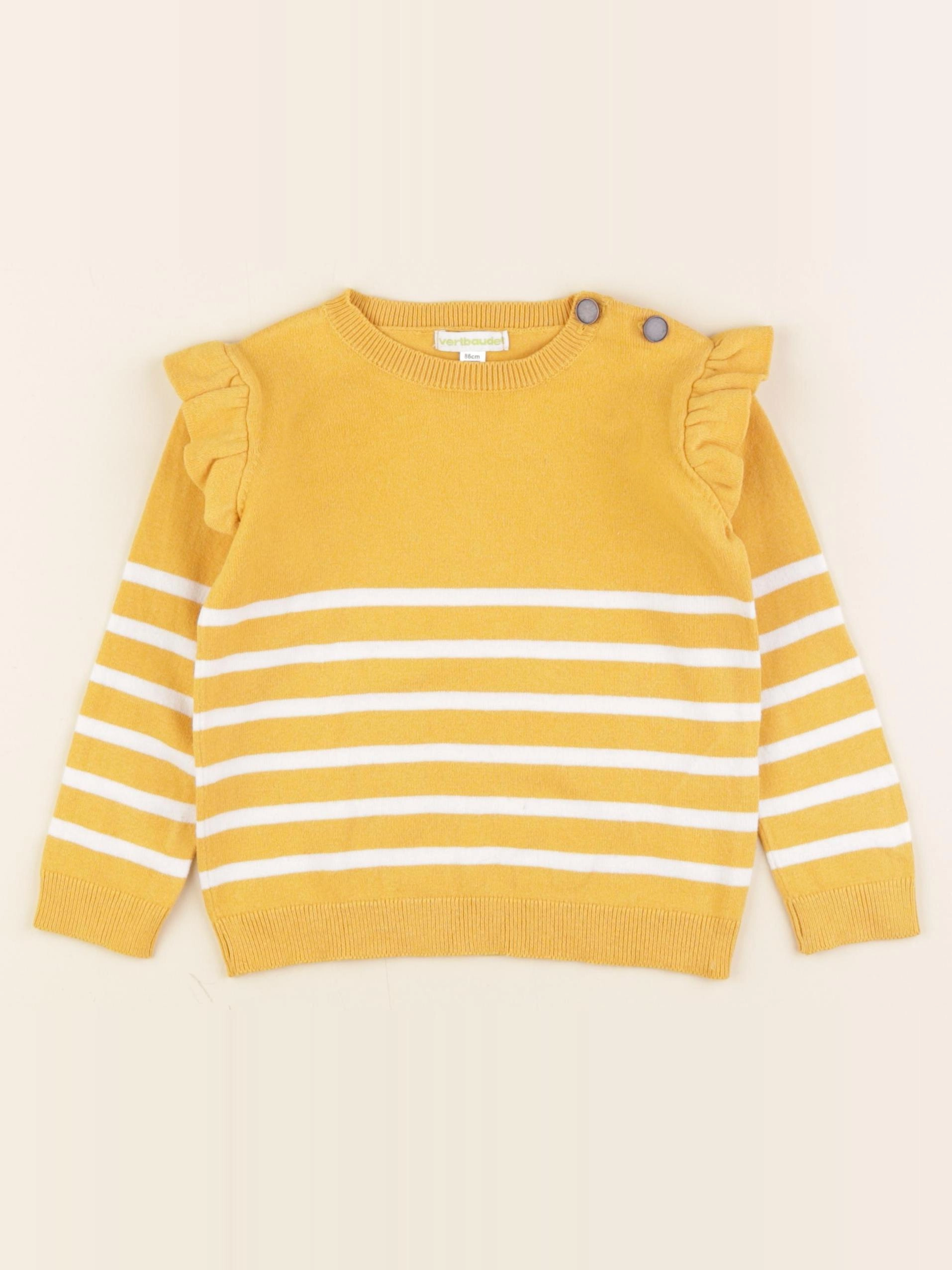 Vertbaudet - pull jaune - 2 ans