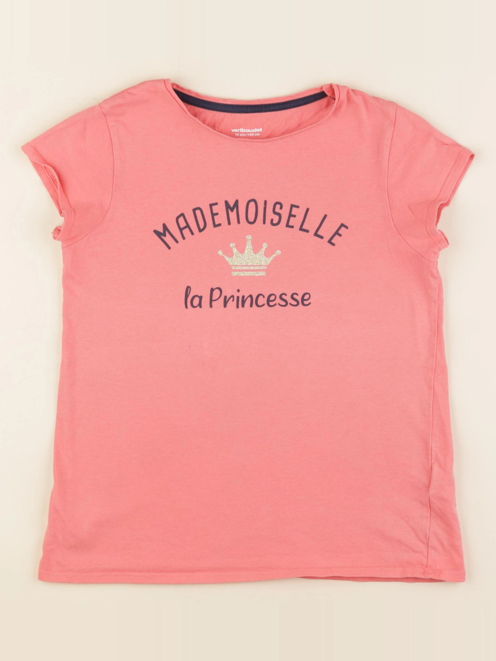 Vertbaudet - tee-shirt rose - 10 ans