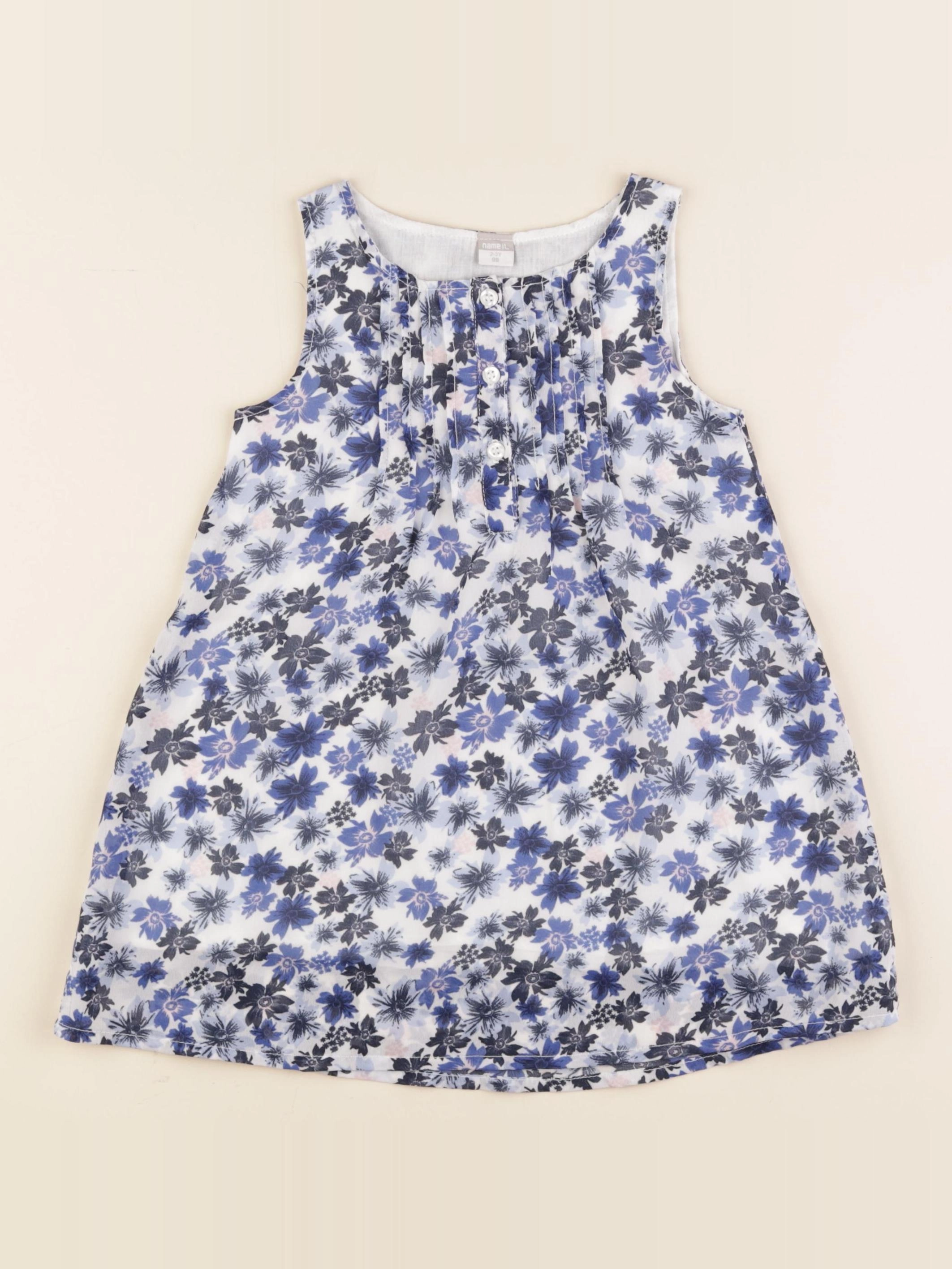 Name it - robe bleu, blanc - 3 ans