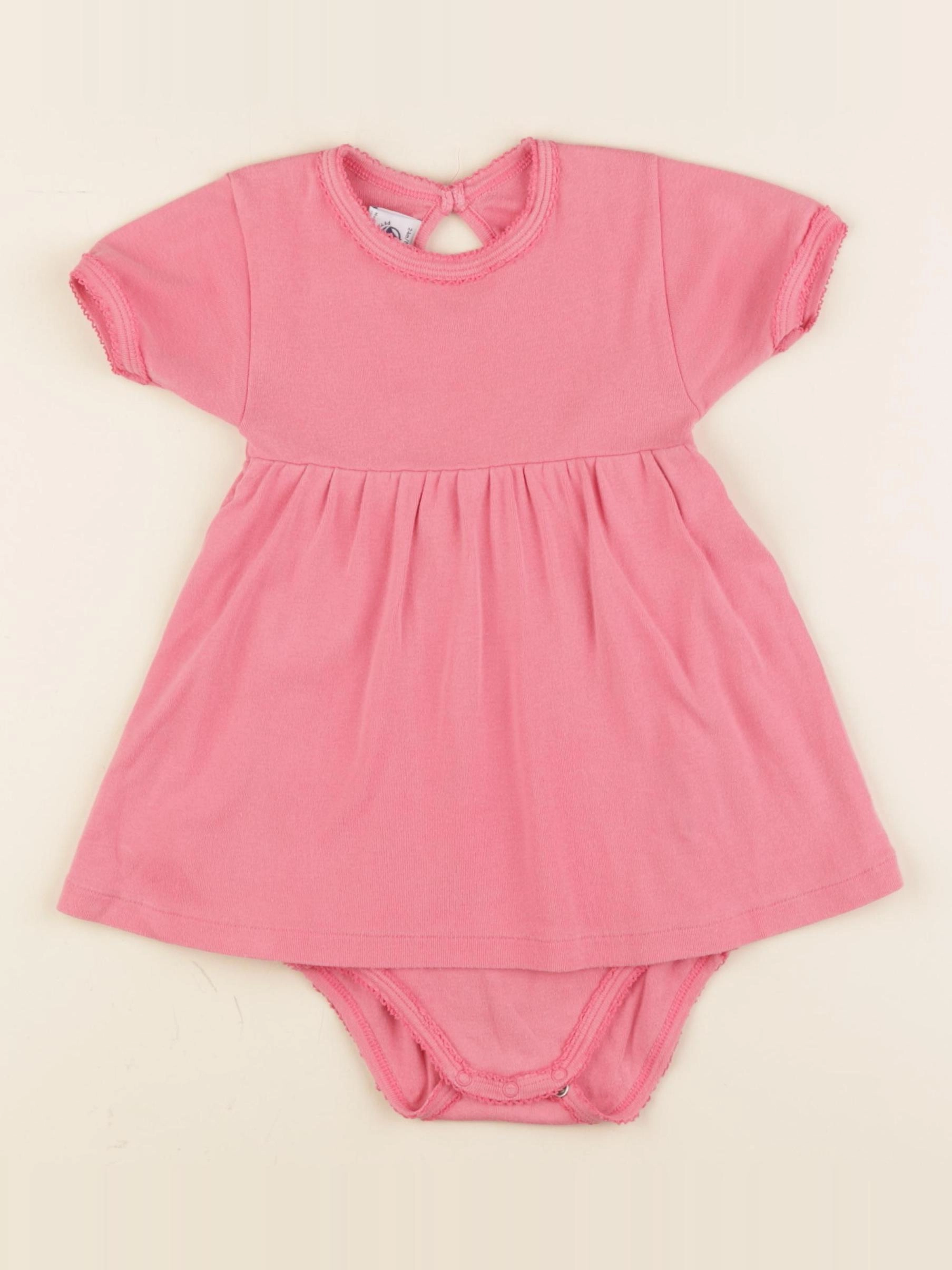 Petit Bateau - body robe rose - 24 mois