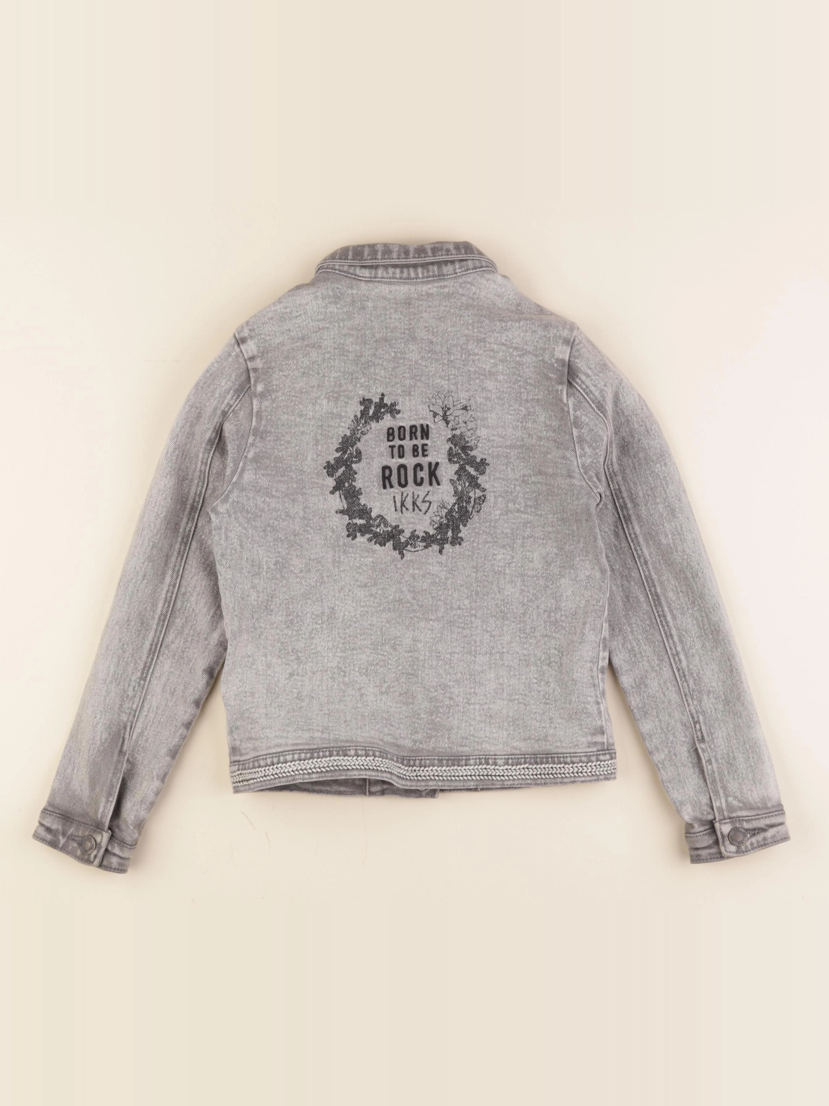 IKKS - veste imprimé au dos gris - 8 ans