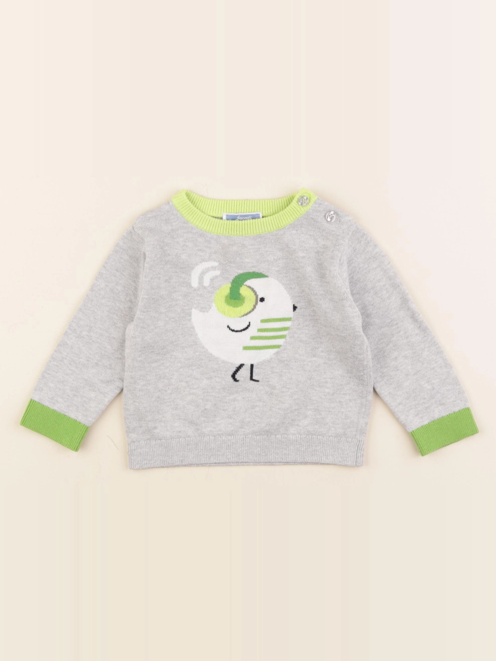 Jacadi - pull gris - 12 mois