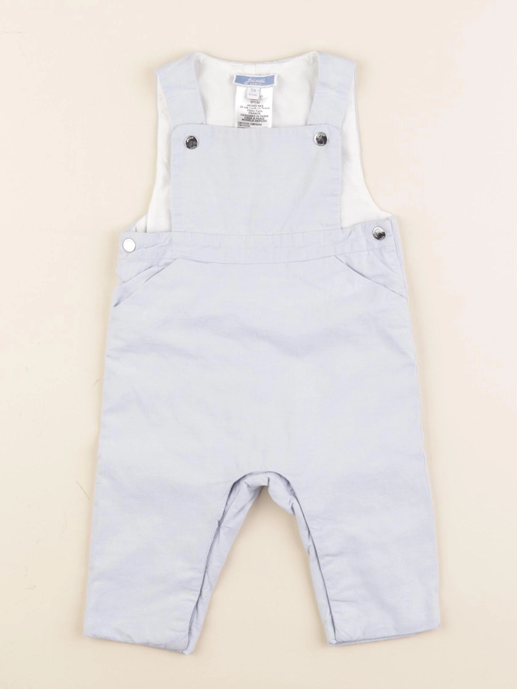 Jacadi - salopette bleu - 6 mois