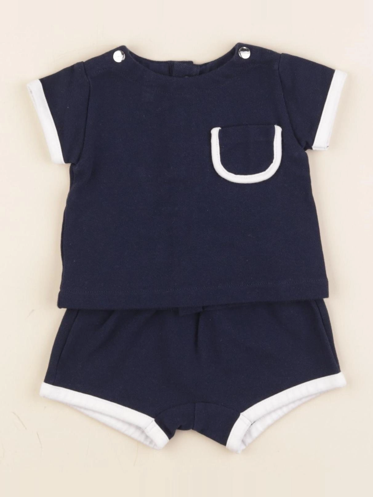 Jacadi - ensemble bleu - 1 mois