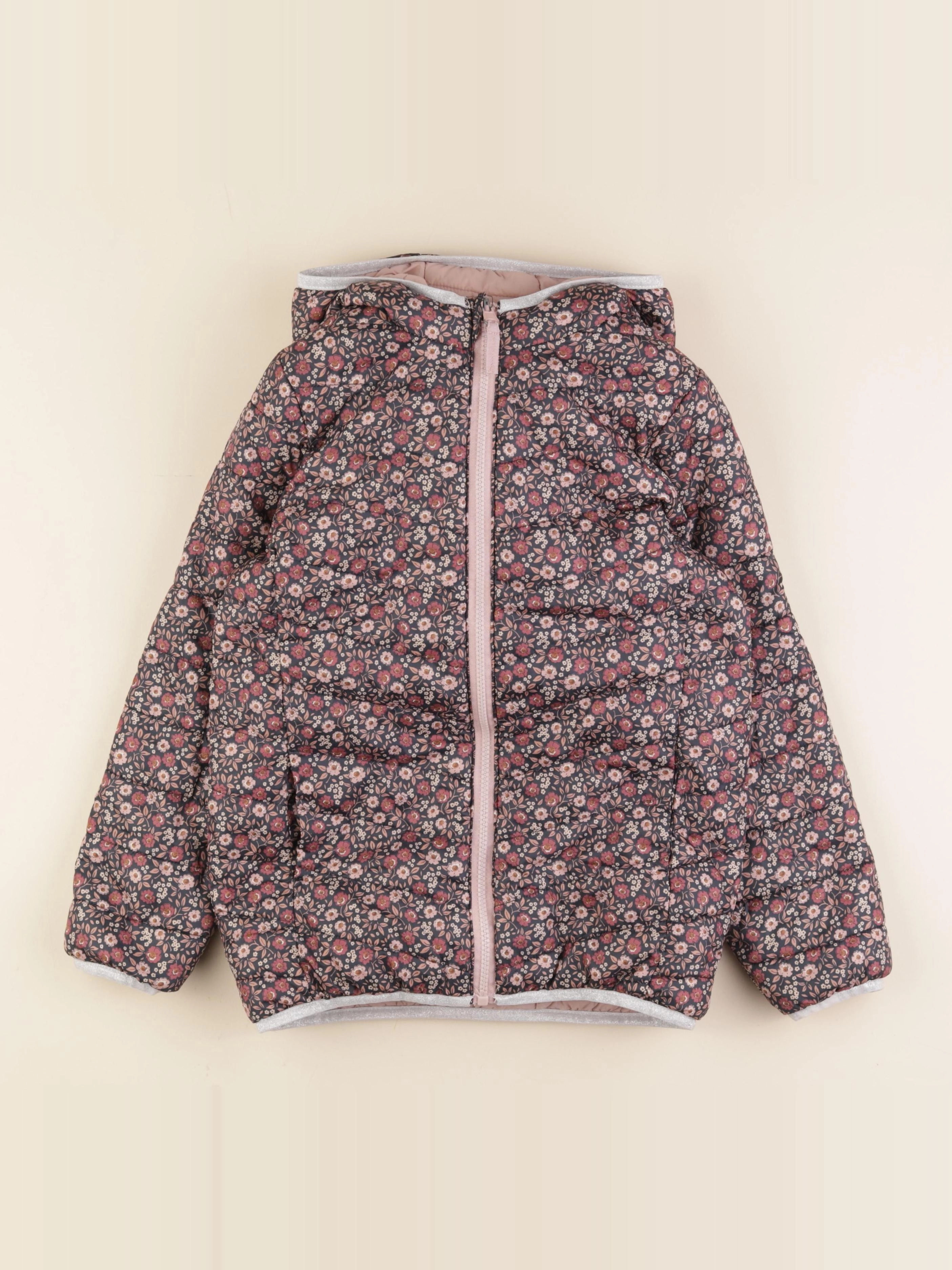 Vertbaudet - doudoune réversible rose, bleu - 10 ans