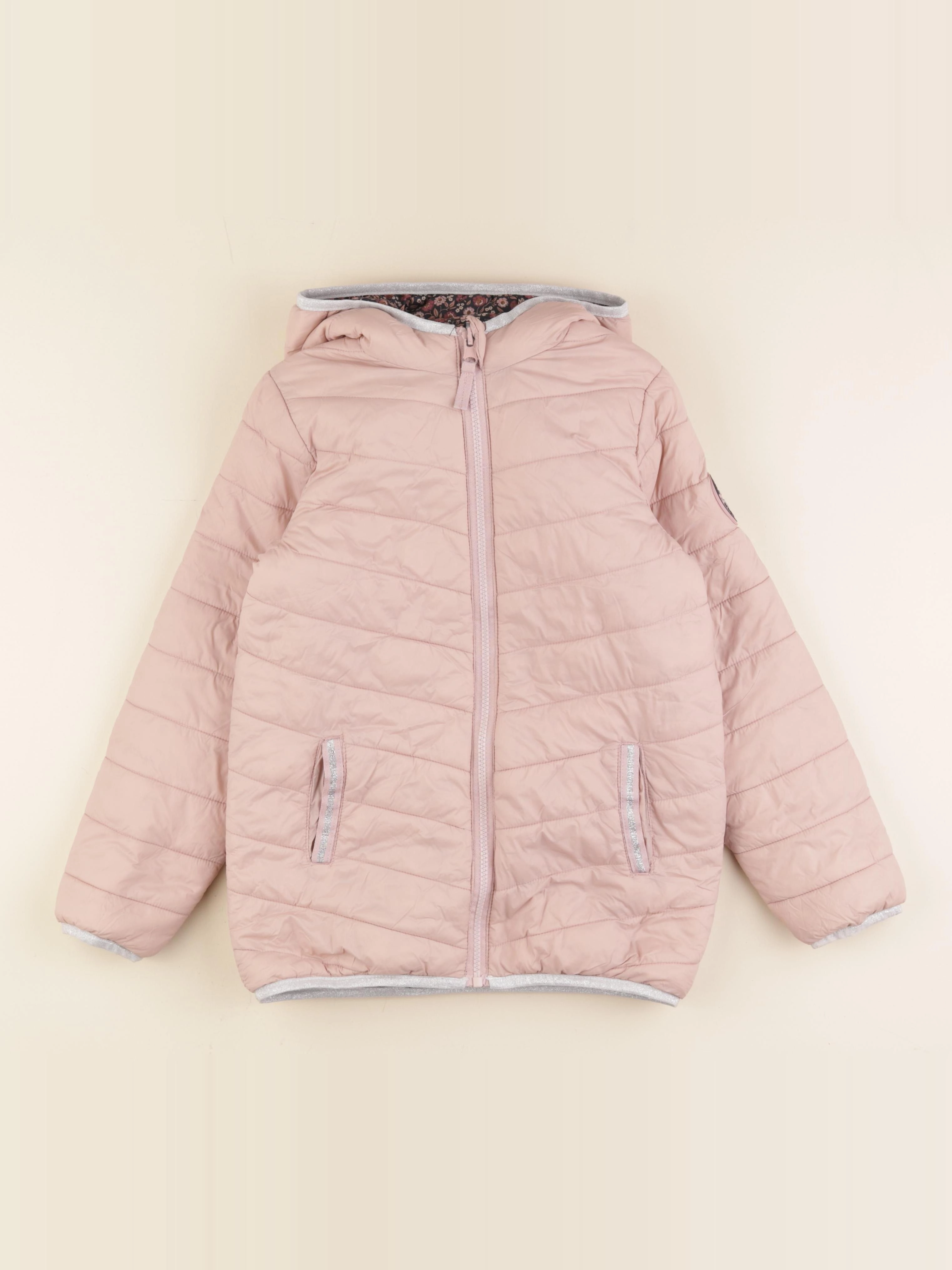 Vertbaudet - doudoune réversible rose, bleu - 10 ans