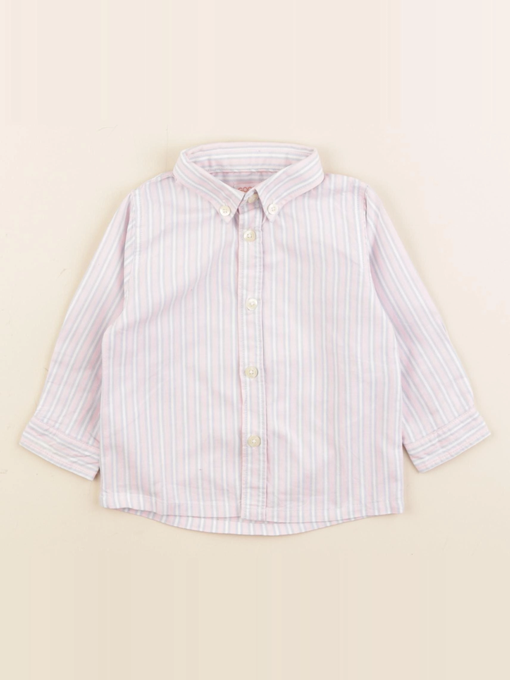 Gocco - chemise bleu, rose - 9/12 mois