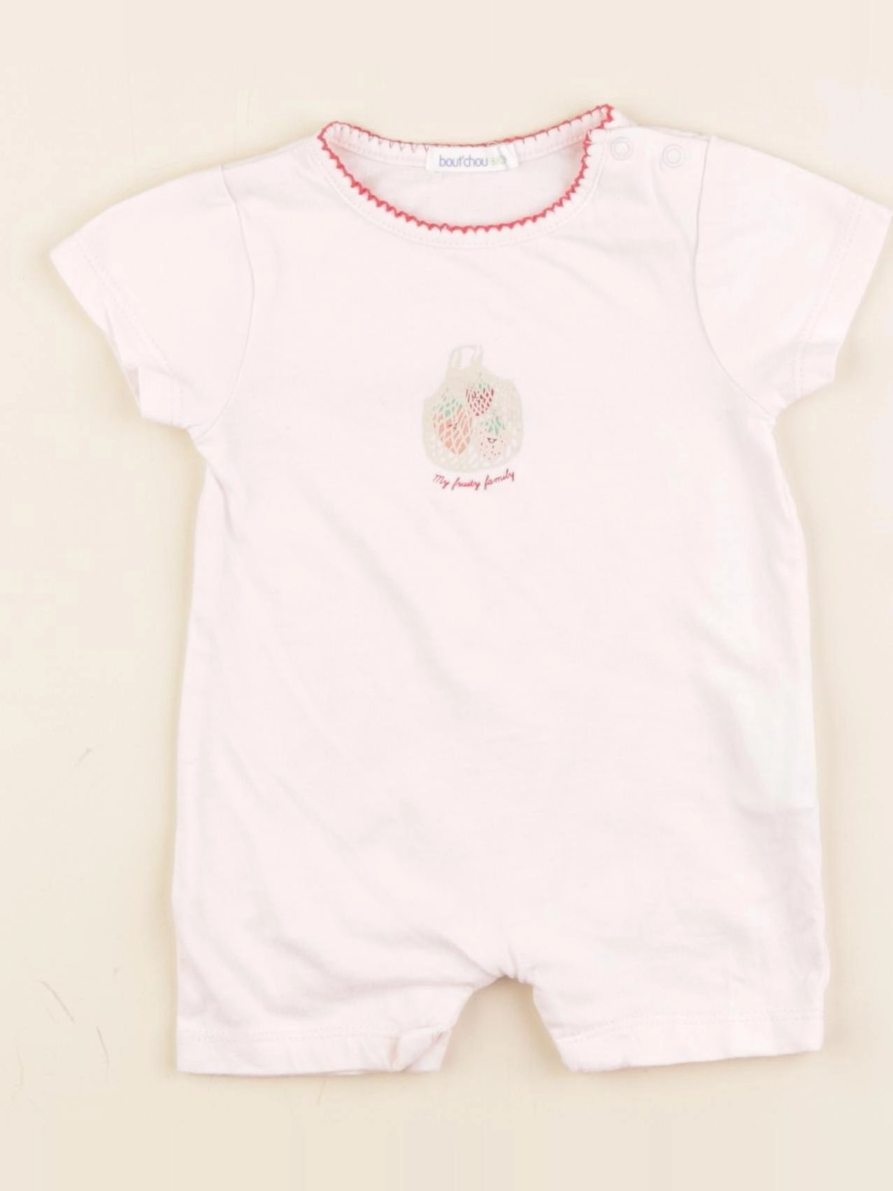 Boutchou - pyjama coton rose - 3 mois